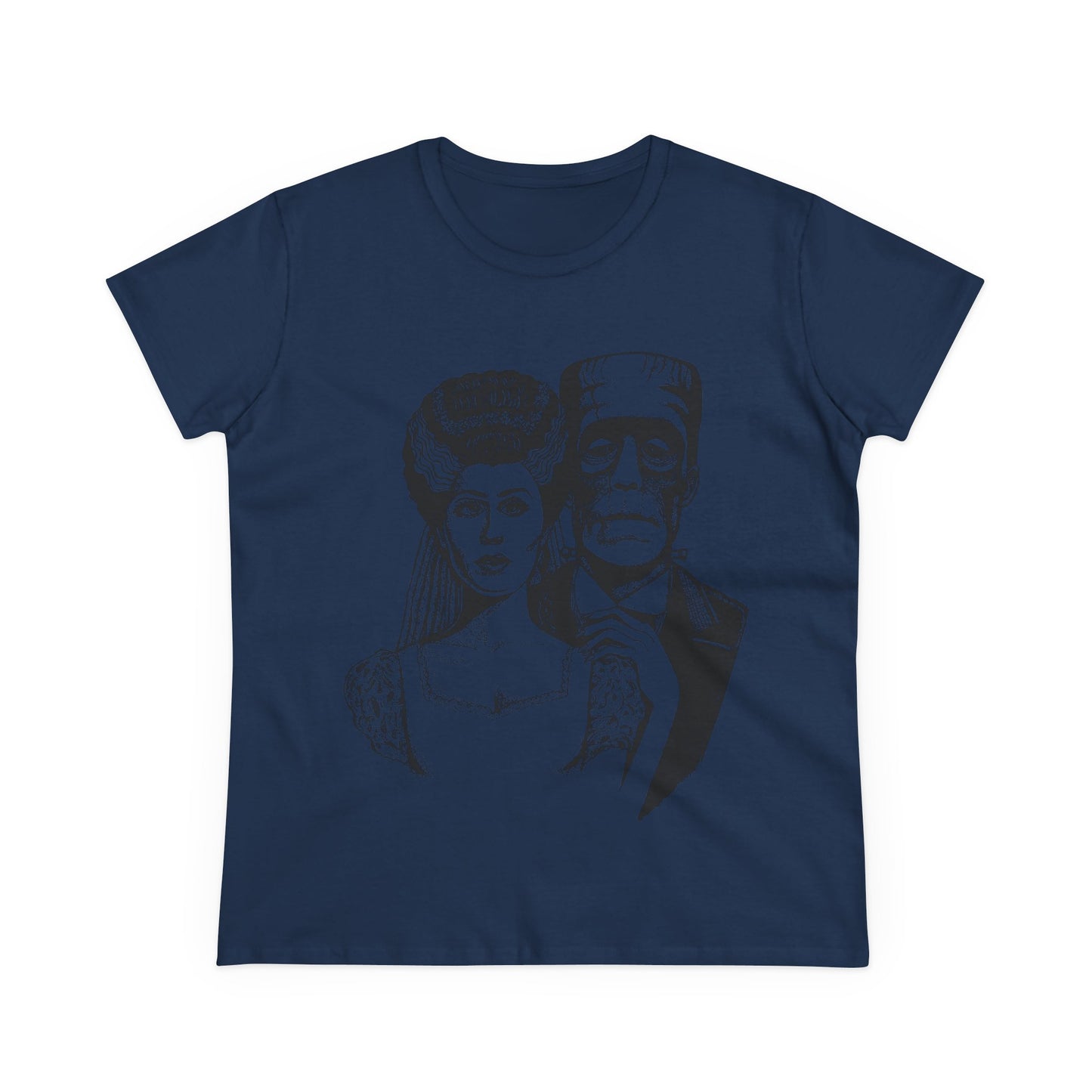 Frankenstein and Bride Women's Midweight Cotton Tee