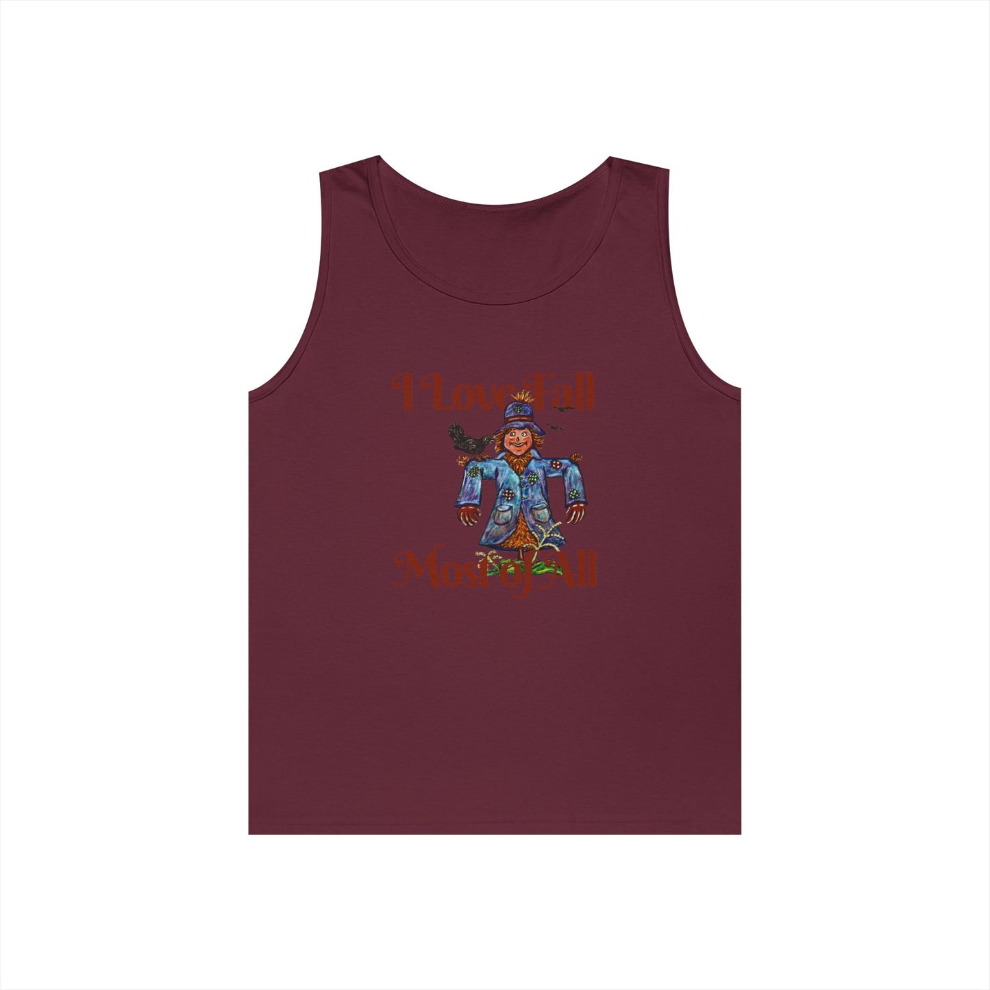 I Love Fall Most of All Unisex Heavy Cotton Tank Top