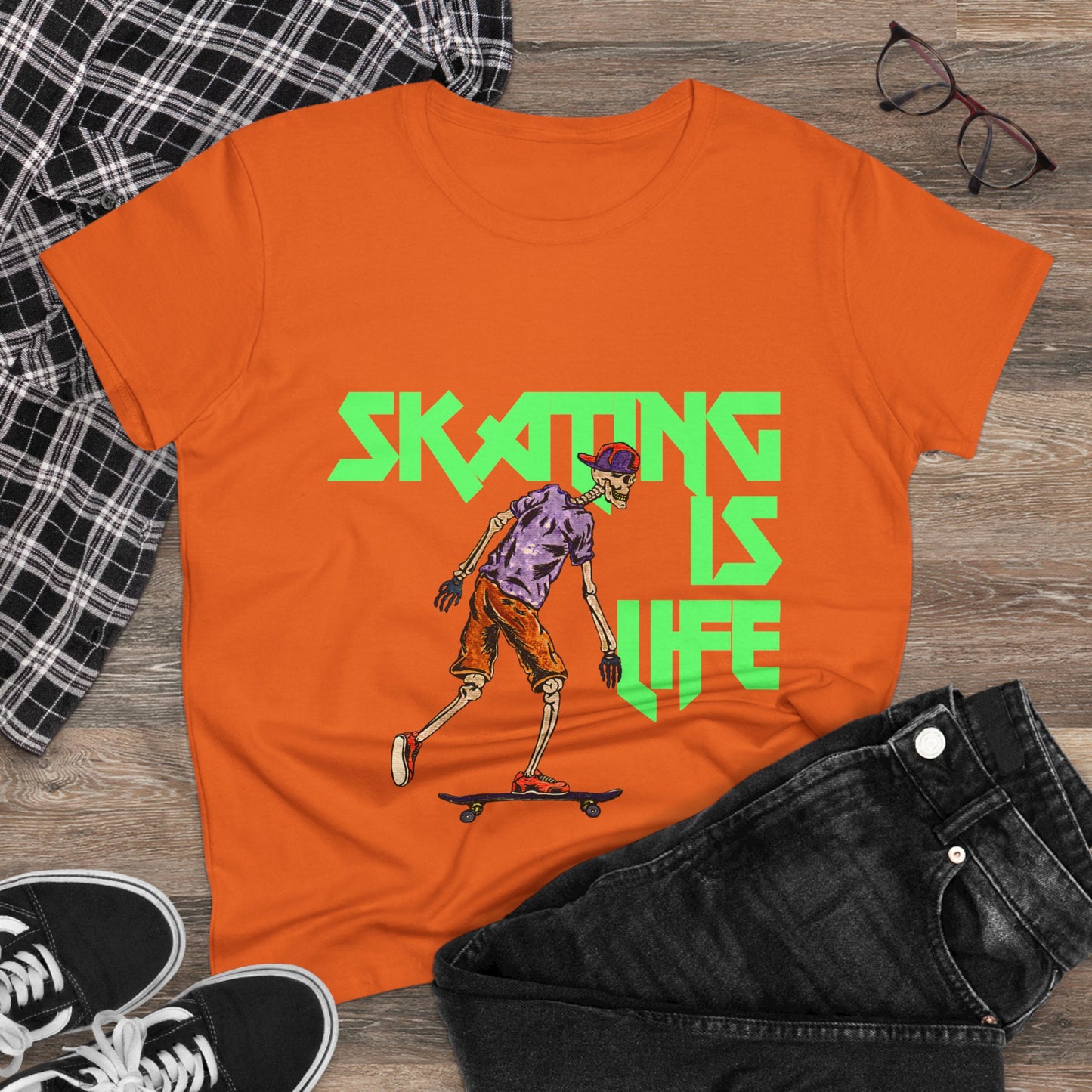 Skating is Life Women's Midweight Cotton Tee