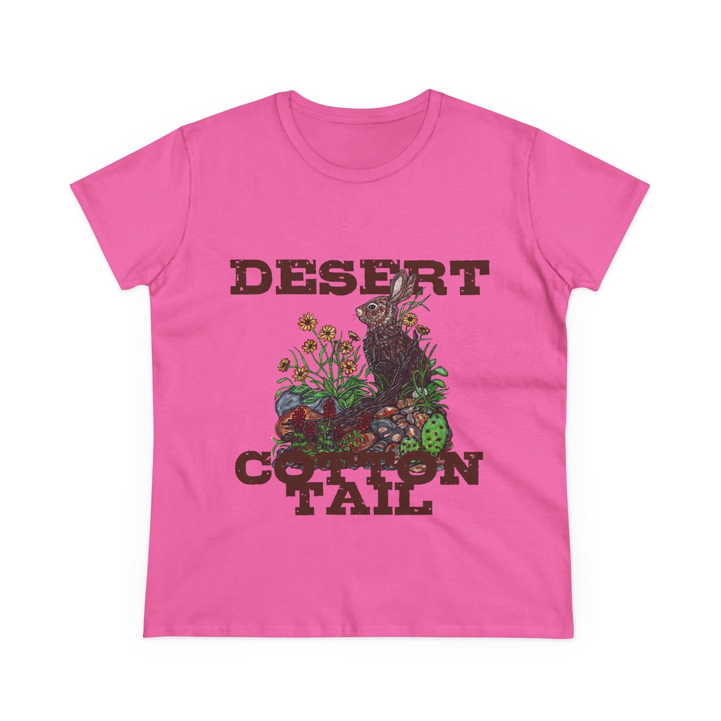 Desert Cottontail Women's Midweight Cotton Tee