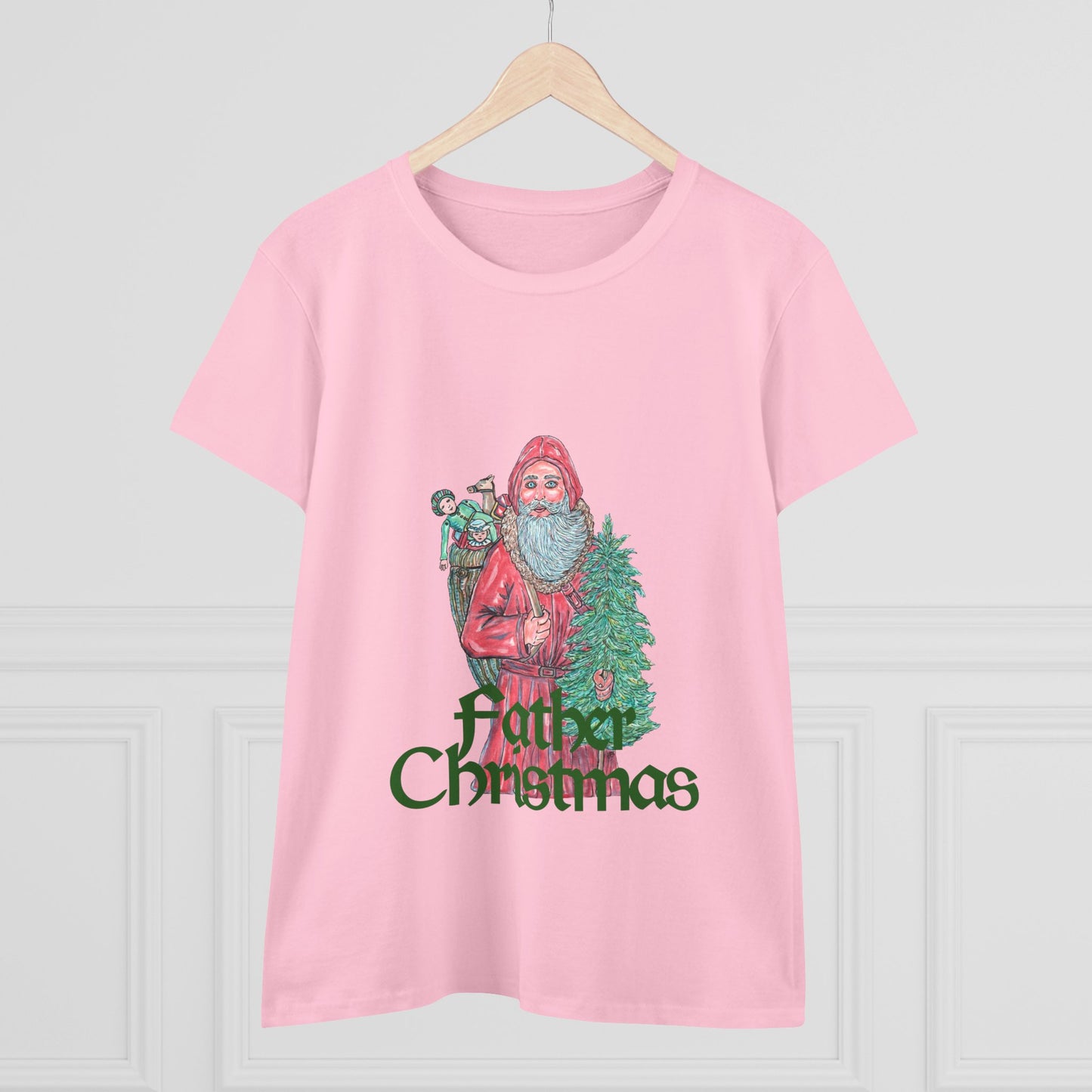Father Christmas Women's Midweight Cotton Tee
