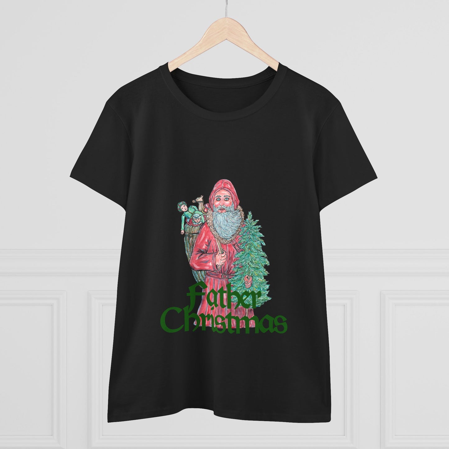 Father Christmas Women's Midweight Cotton Tee