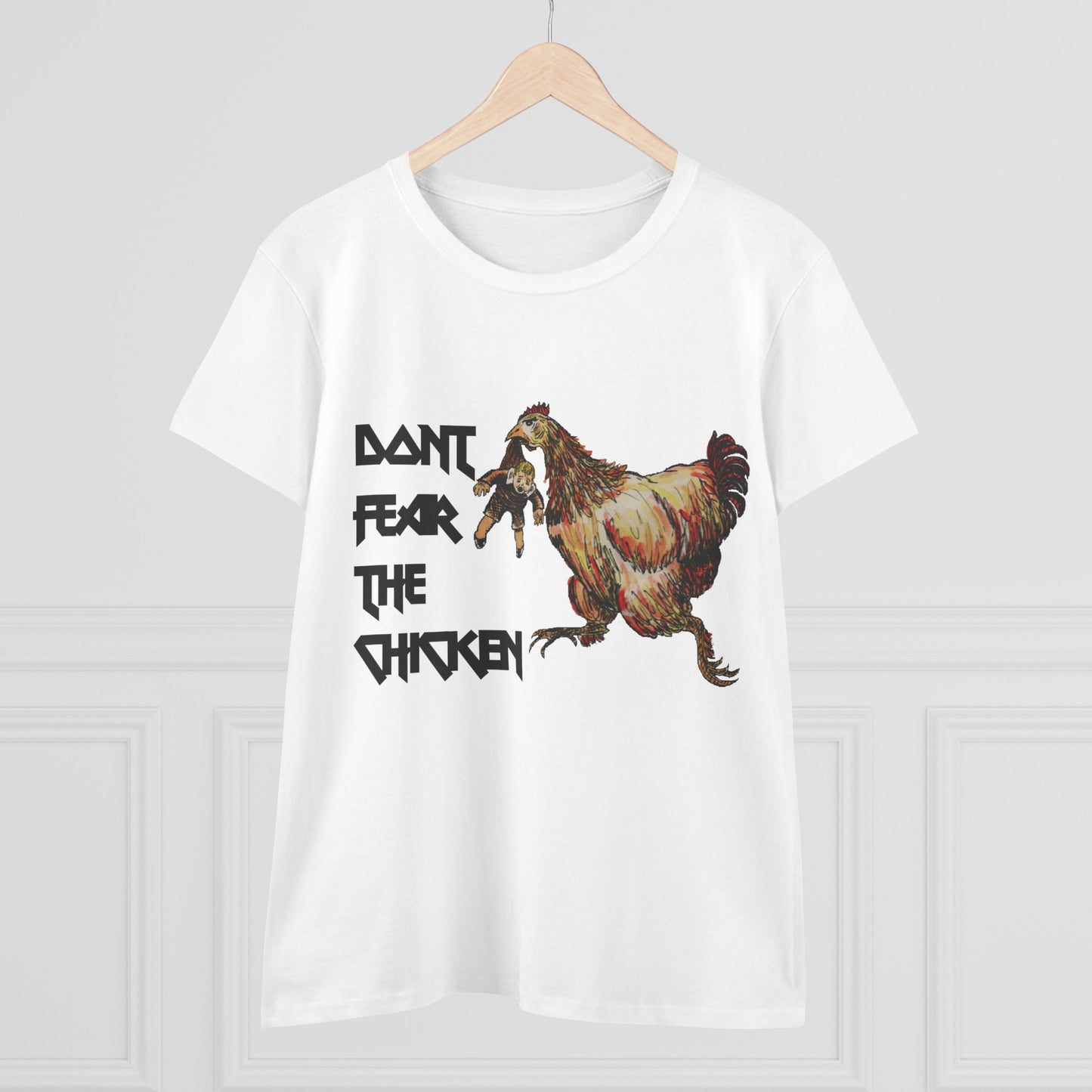 Don't Fear the Chicken Women's Midweight Cotton Tee