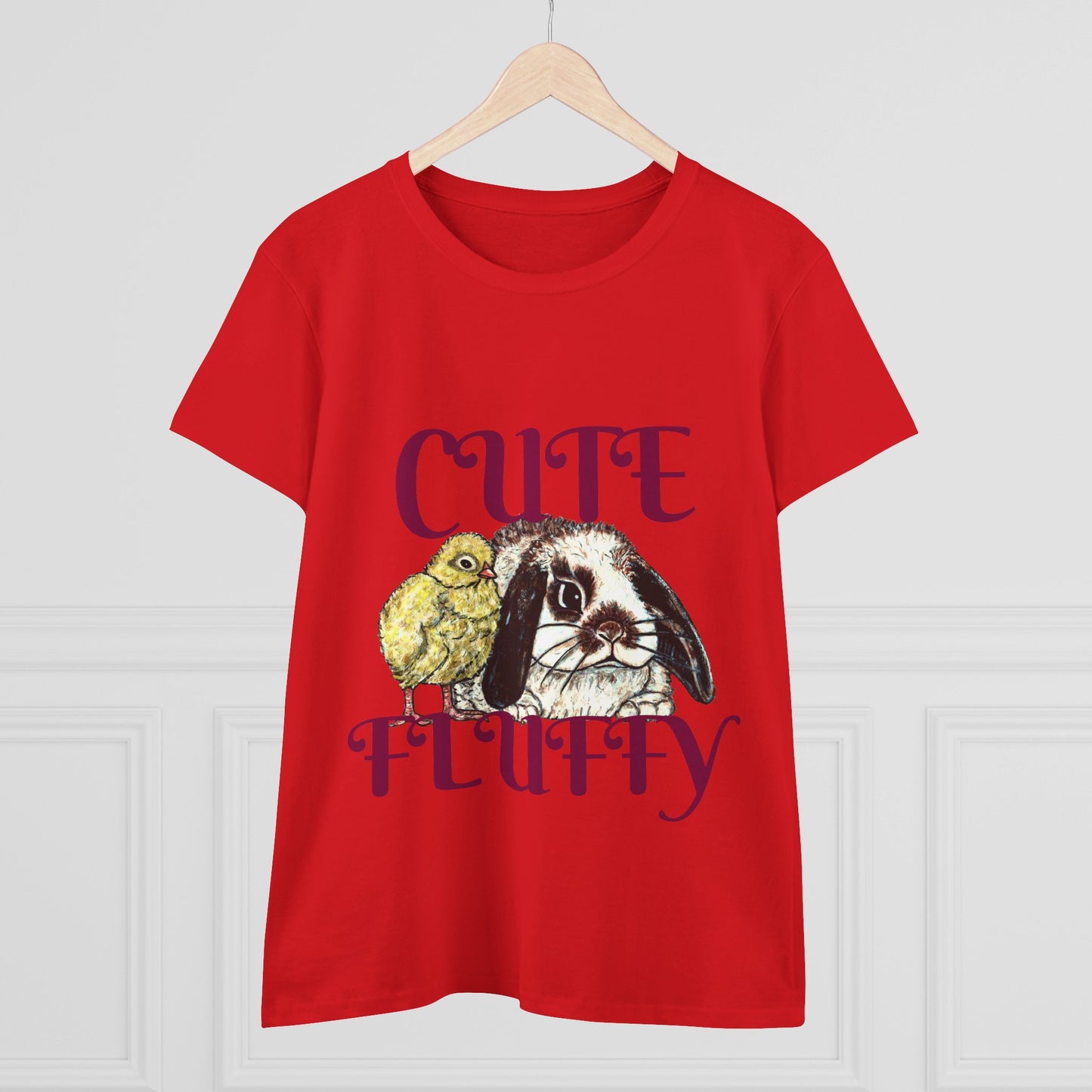 Cute and Fluffy Women's Midweight Cotton Tee
