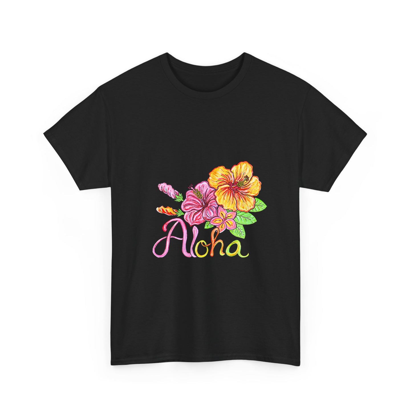 Aloha Flower Unisex Heavy Cotton Tee
