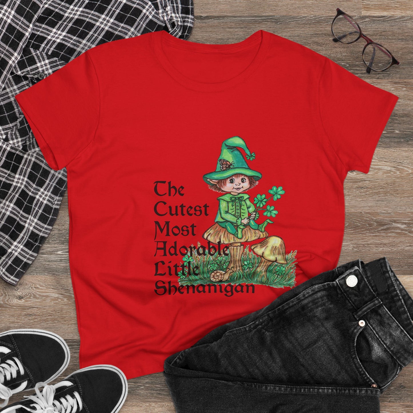 Cutest Leprechaun Women's Midweight Cotton Tee