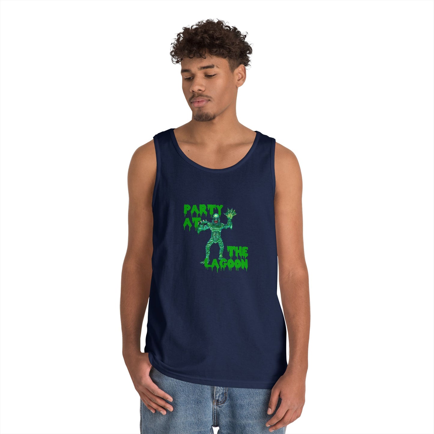 Party at the Lagoon Unisex Heavy Cotton Tank Top