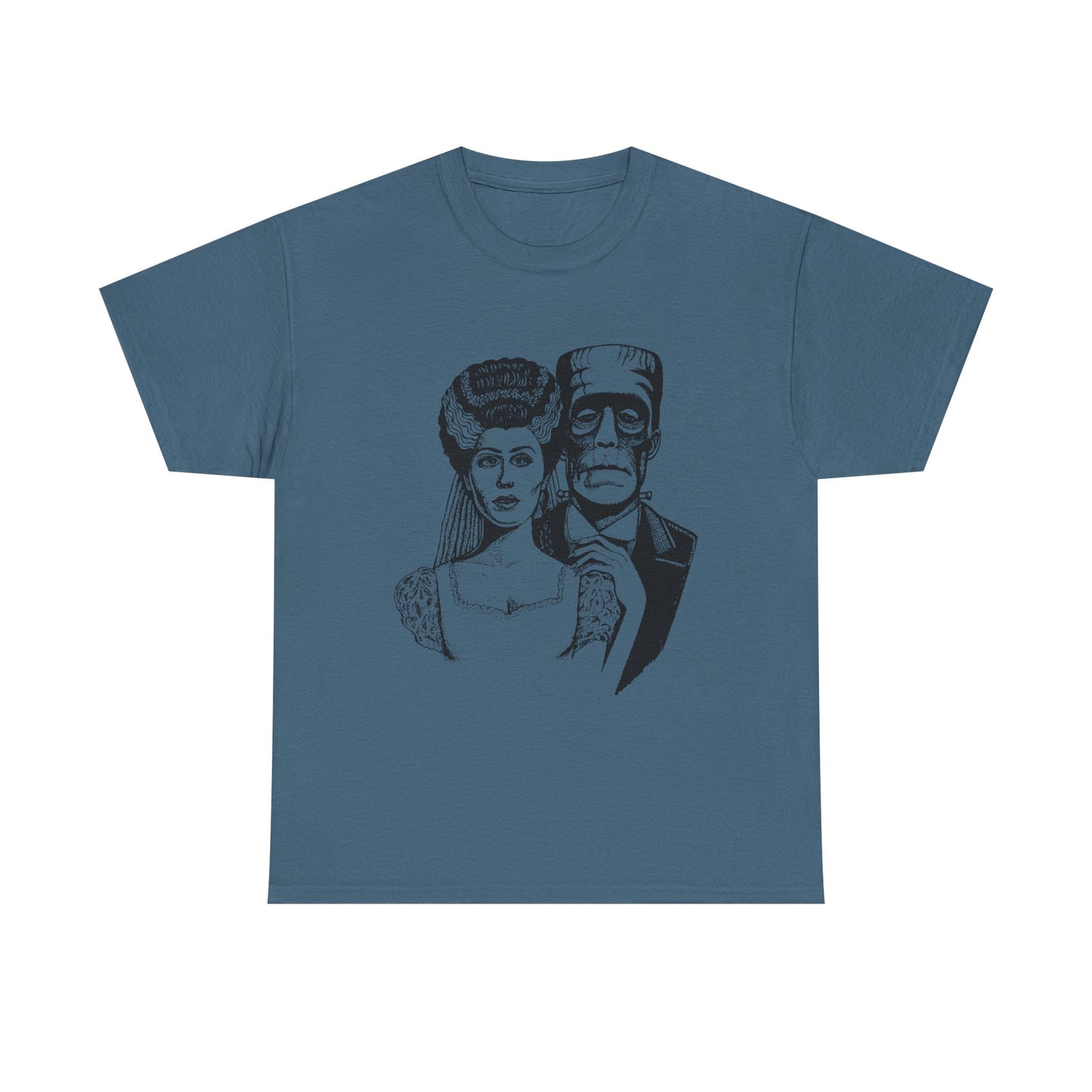 Frankenstein and Bride Unisex Heavy Cotton Tee
