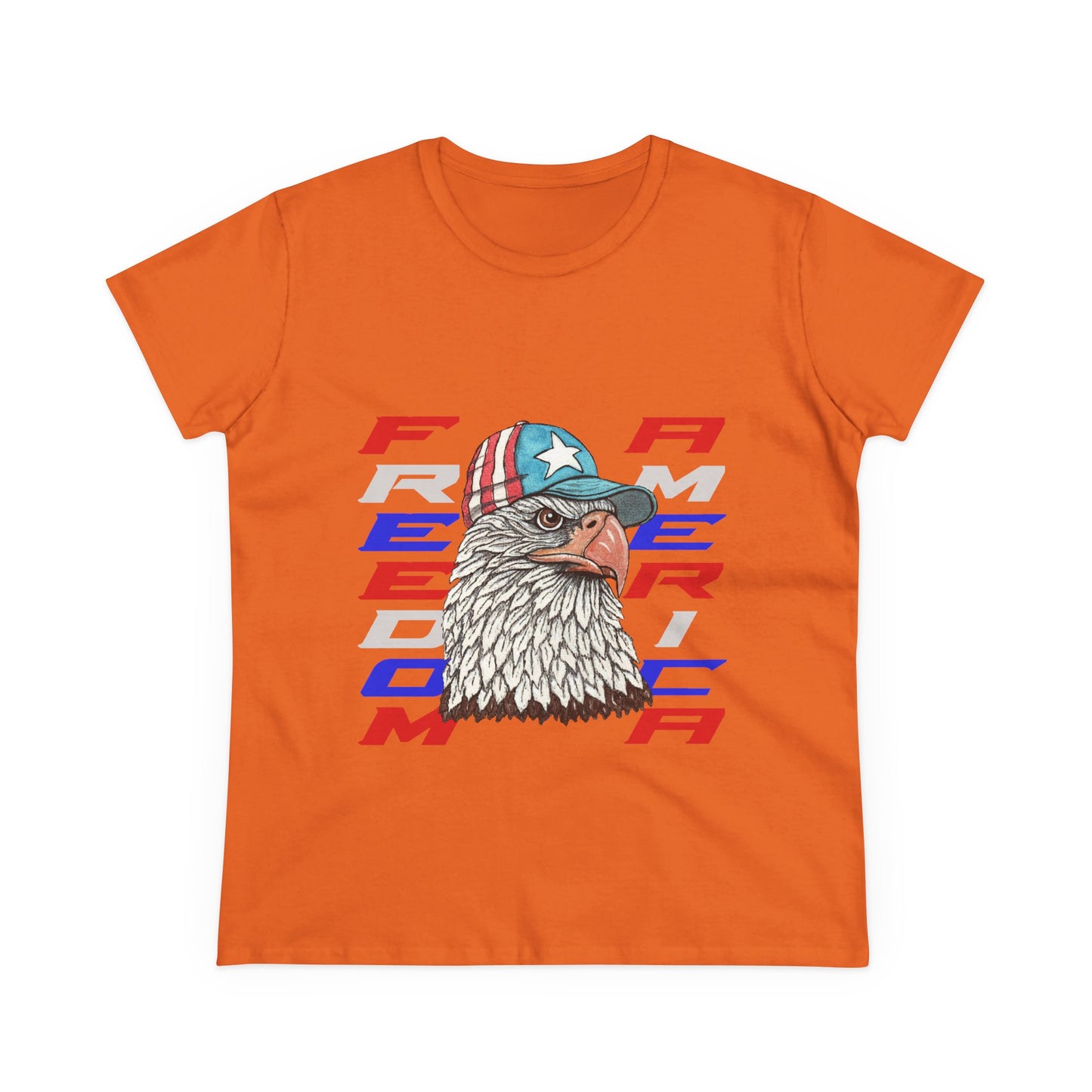 Freedom America Women's Midweight Cotton Tee