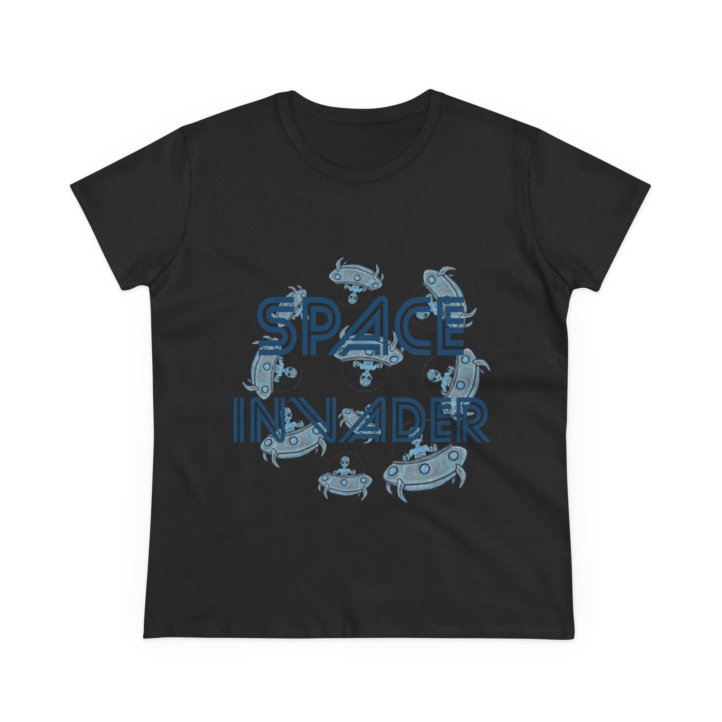 Space Invader Women's Midweight Cotton Tee