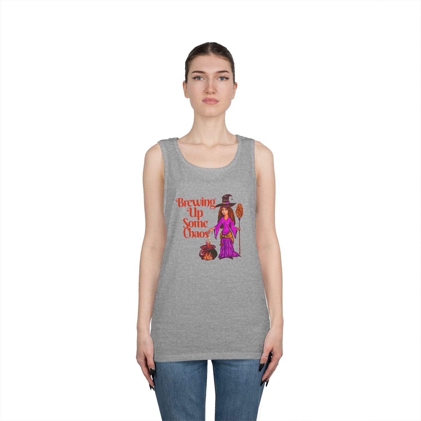 Brewing Up Some Chaos Unisex Heavy Cotton Tank Top