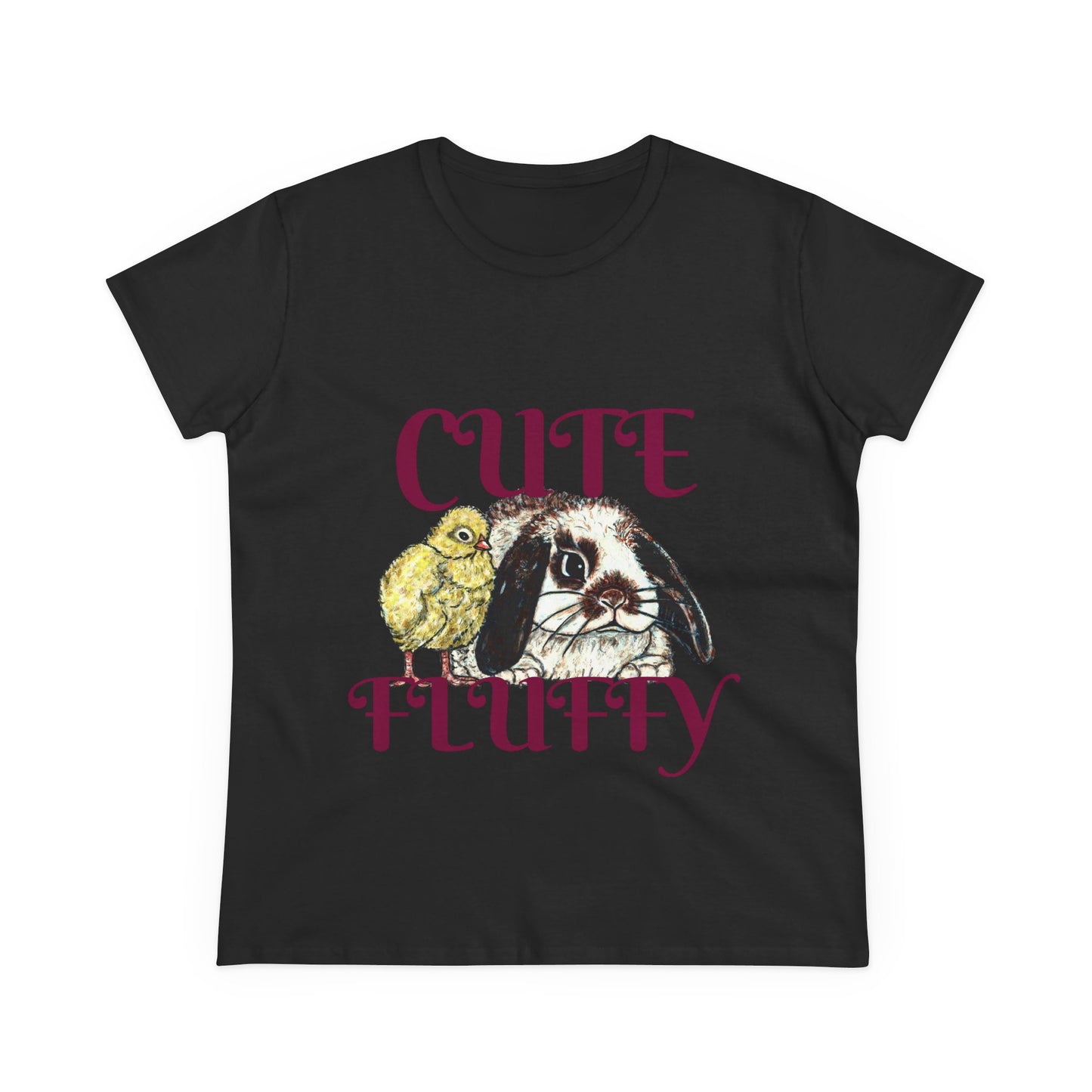 Cute and Fluffy Women's Midweight Cotton Tee