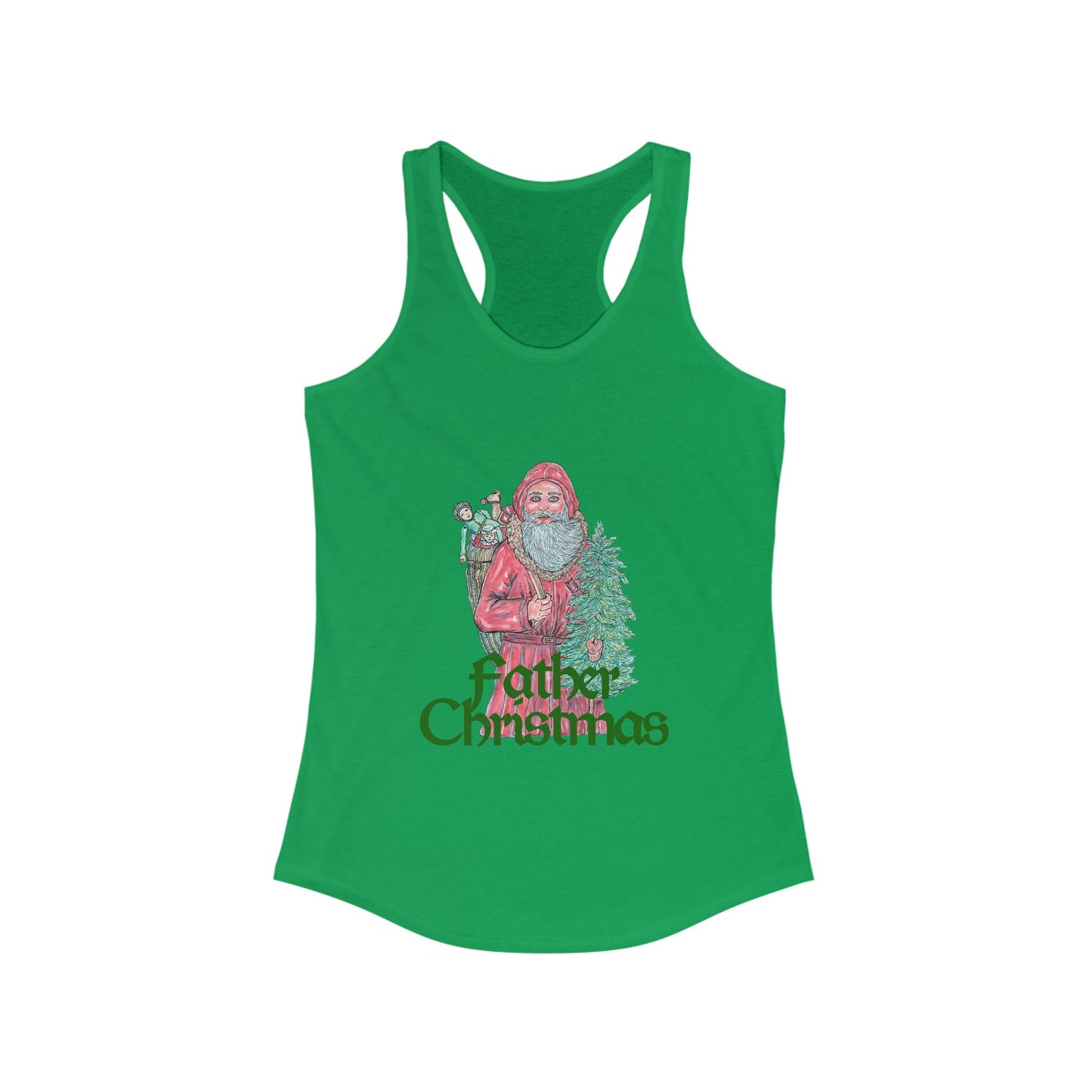 Father Christmas Women's Ideal Racerback Tank