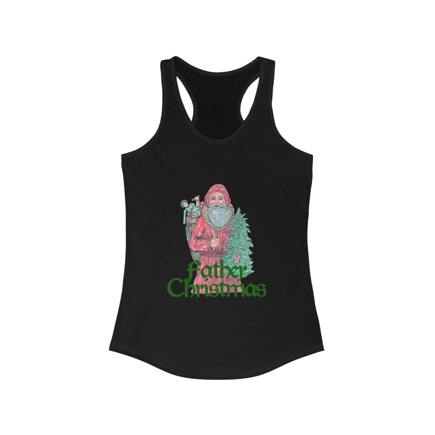 Father Christmas Women's Ideal Racerback Tank