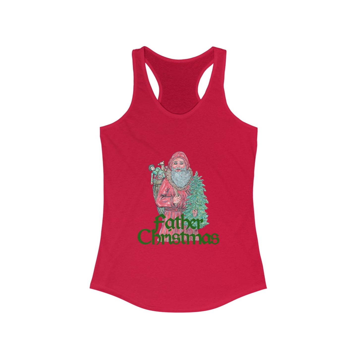 Father Christmas Women's Ideal Racerback Tank