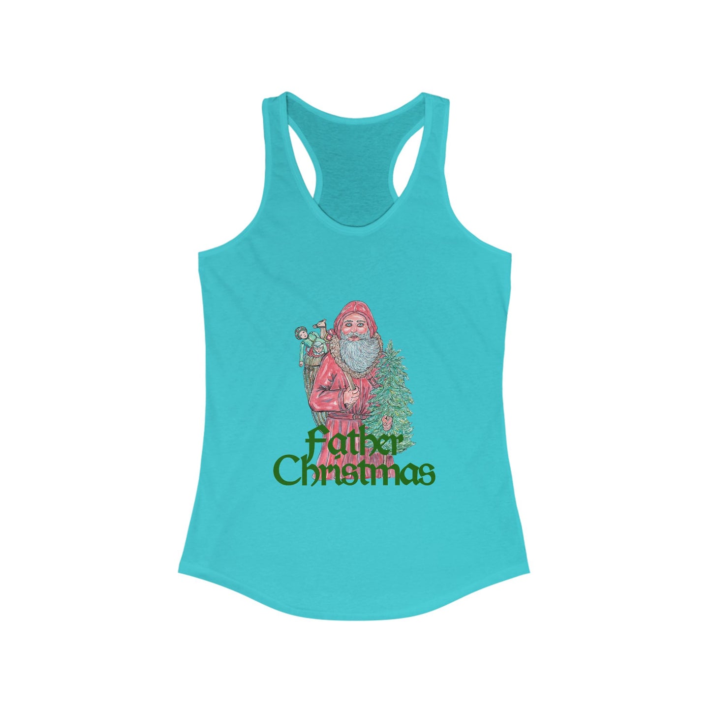Father Christmas Women's Ideal Racerback Tank