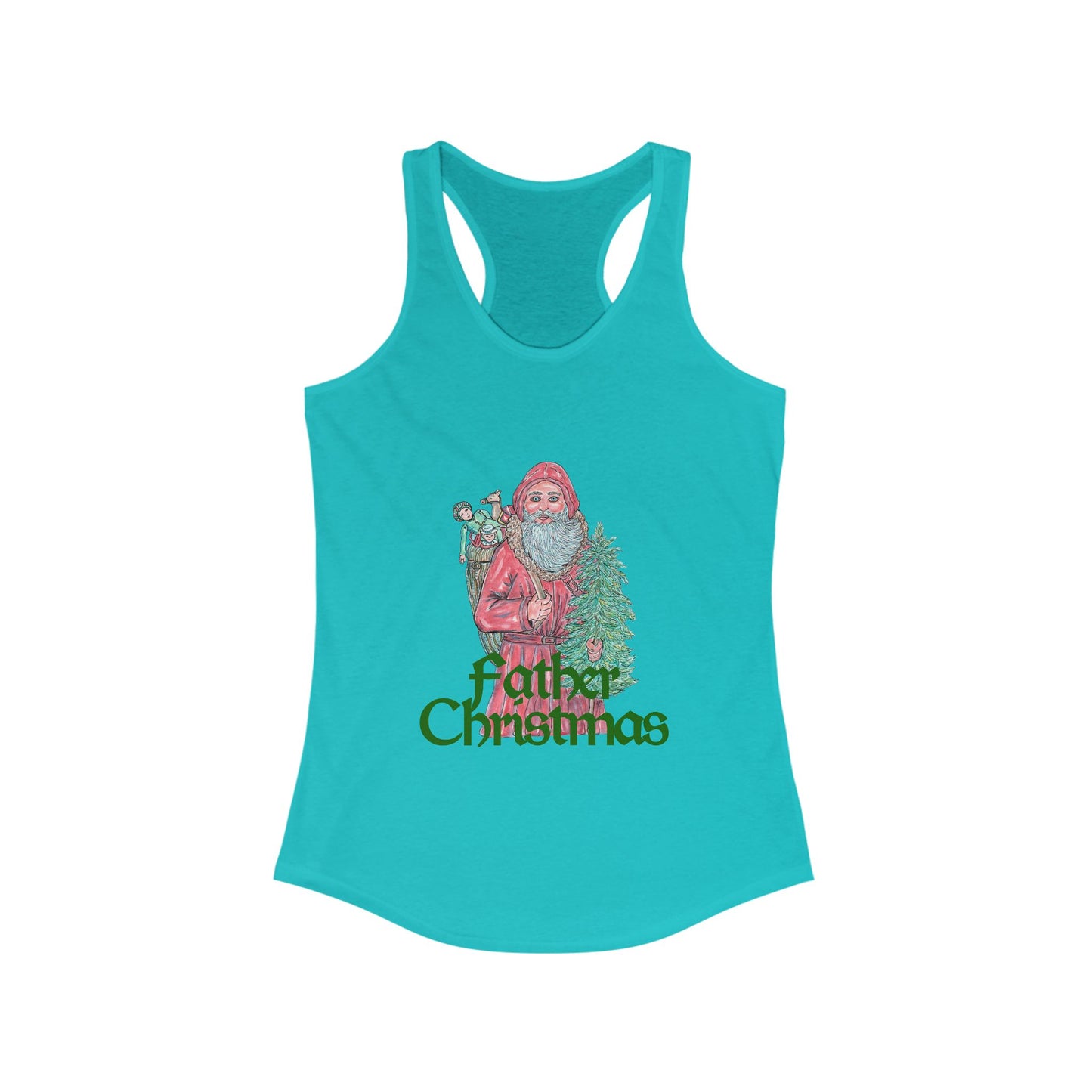 Father Christmas Women's Ideal Racerback Tank