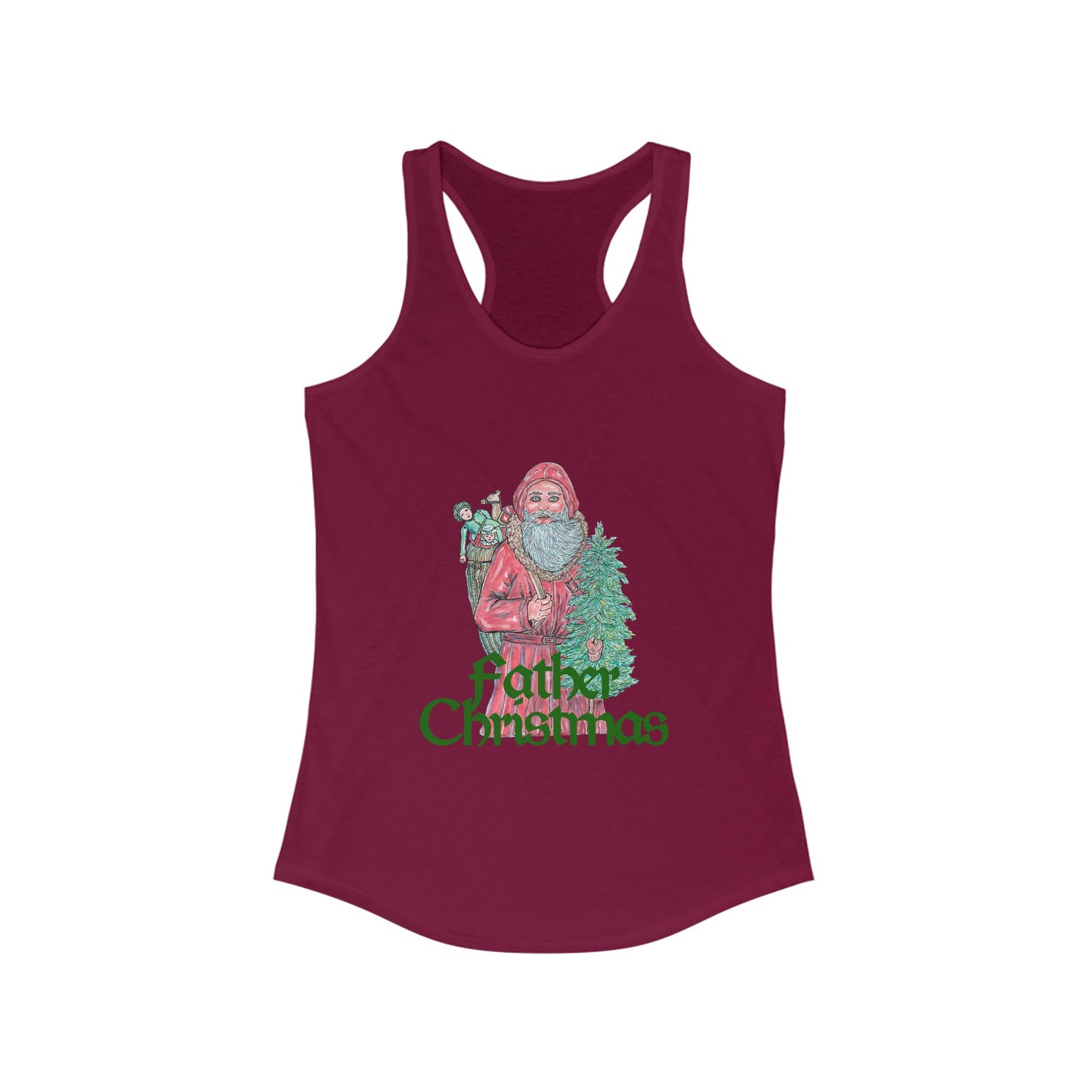 Father Christmas Women's Ideal Racerback Tank