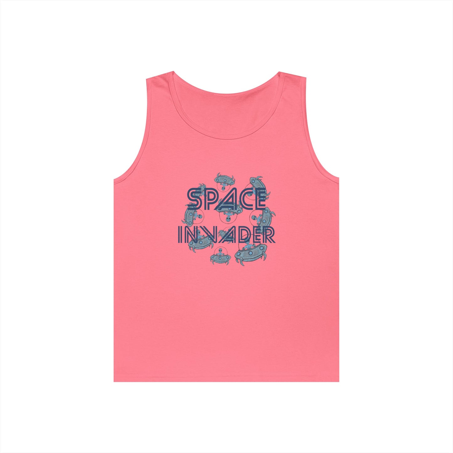 Space Invader Unisex Heavy Cotton Tank Top