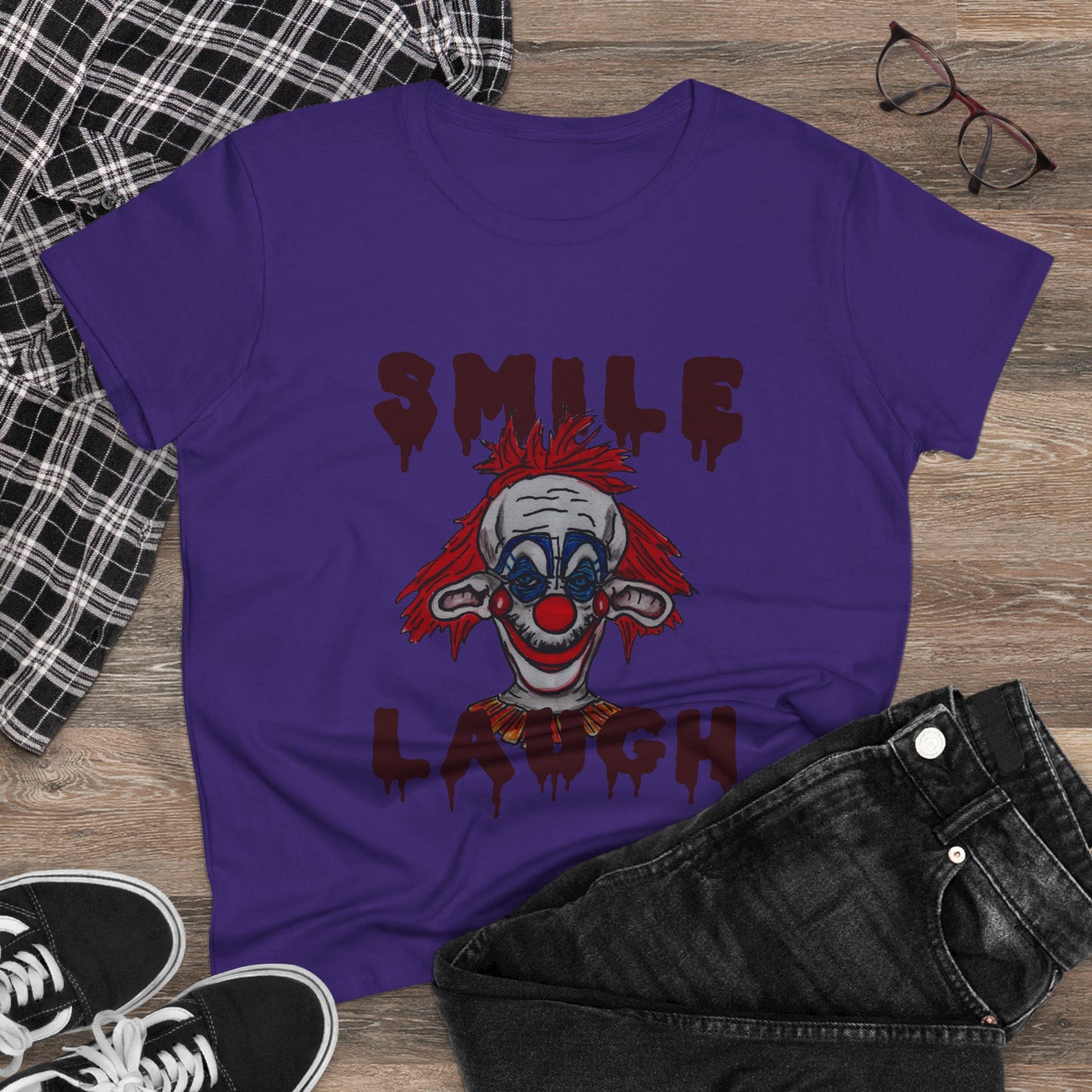 Smile, Laugh Women's Midweight Cotton Tee