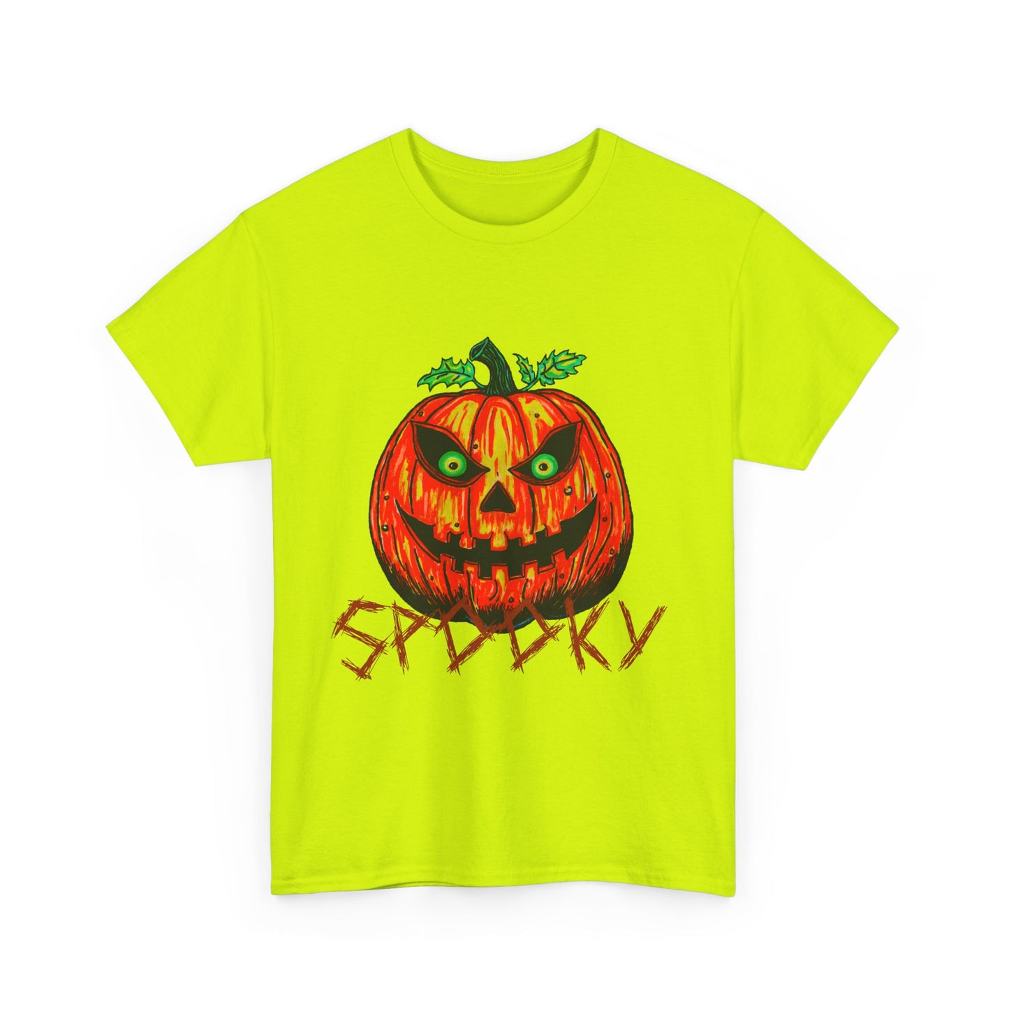 Spooky Jack-o-Lantern Unisex Heavy Cotton Tee