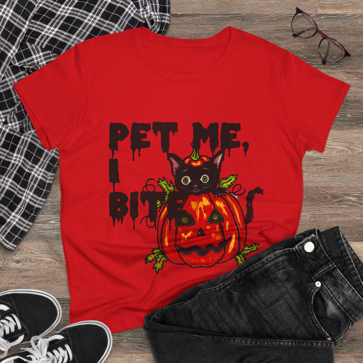 Pet Me Women's Midweight Cotton Tee