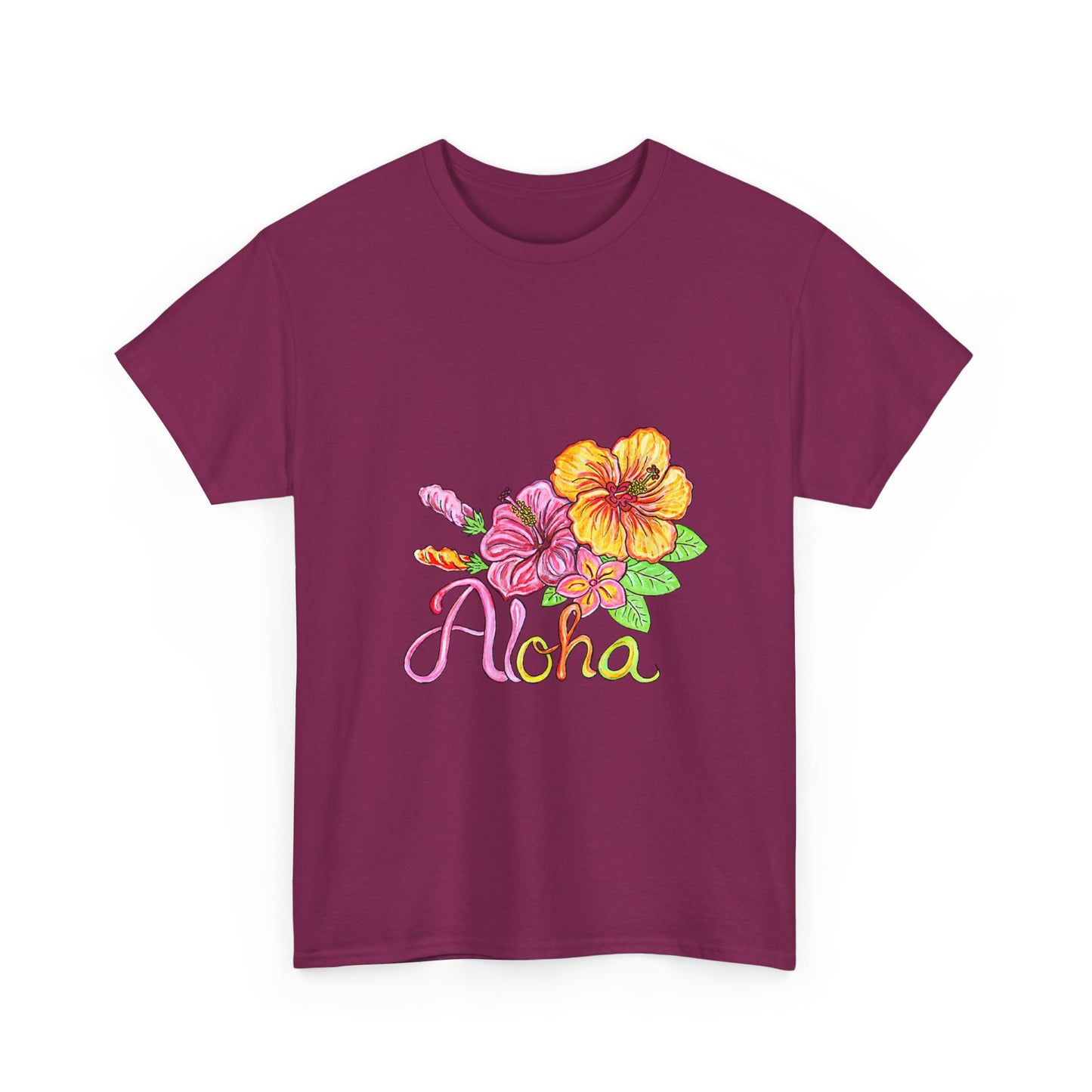 Aloha Flower Unisex Heavy Cotton Tee