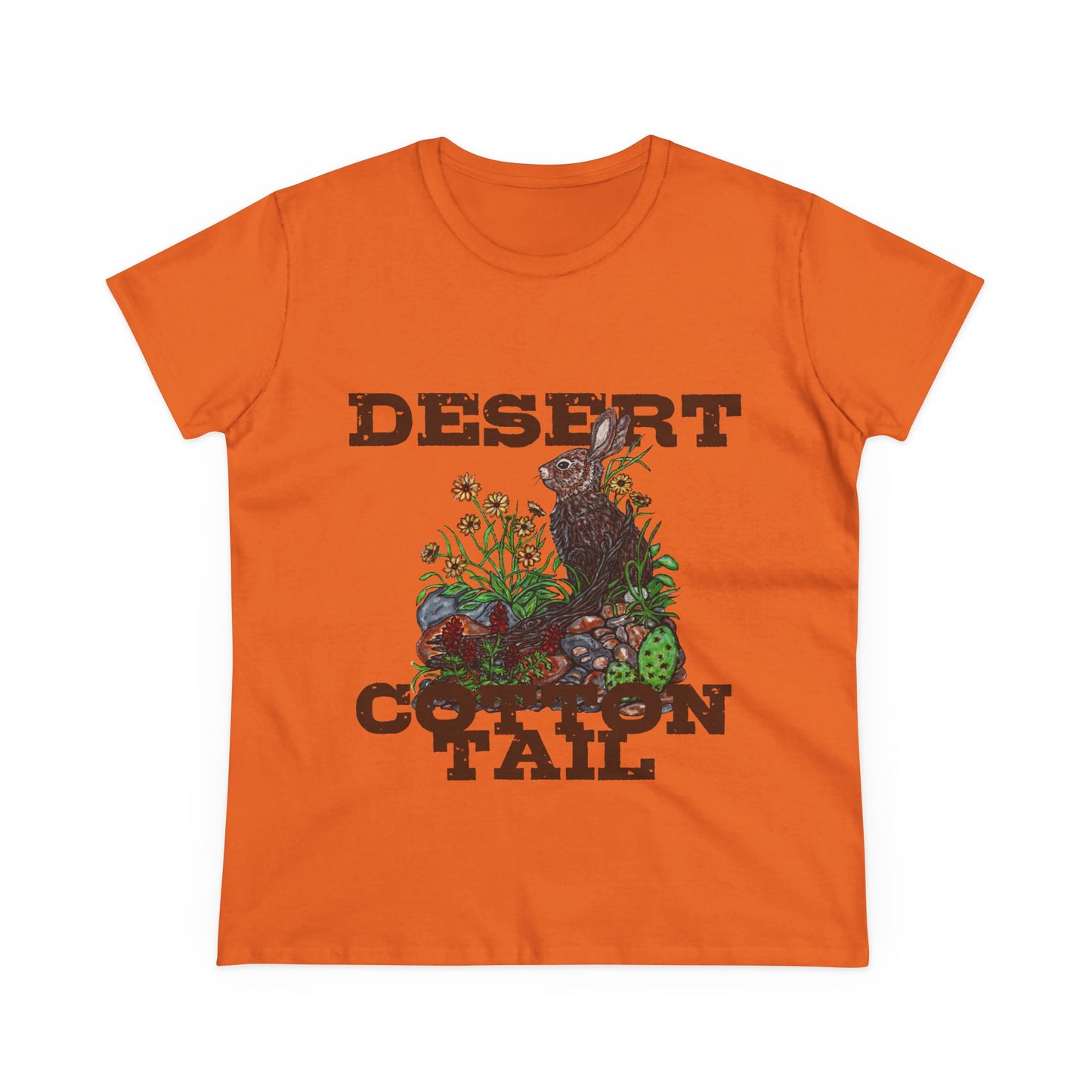Desert Cottontail Women's Midweight Cotton Tee