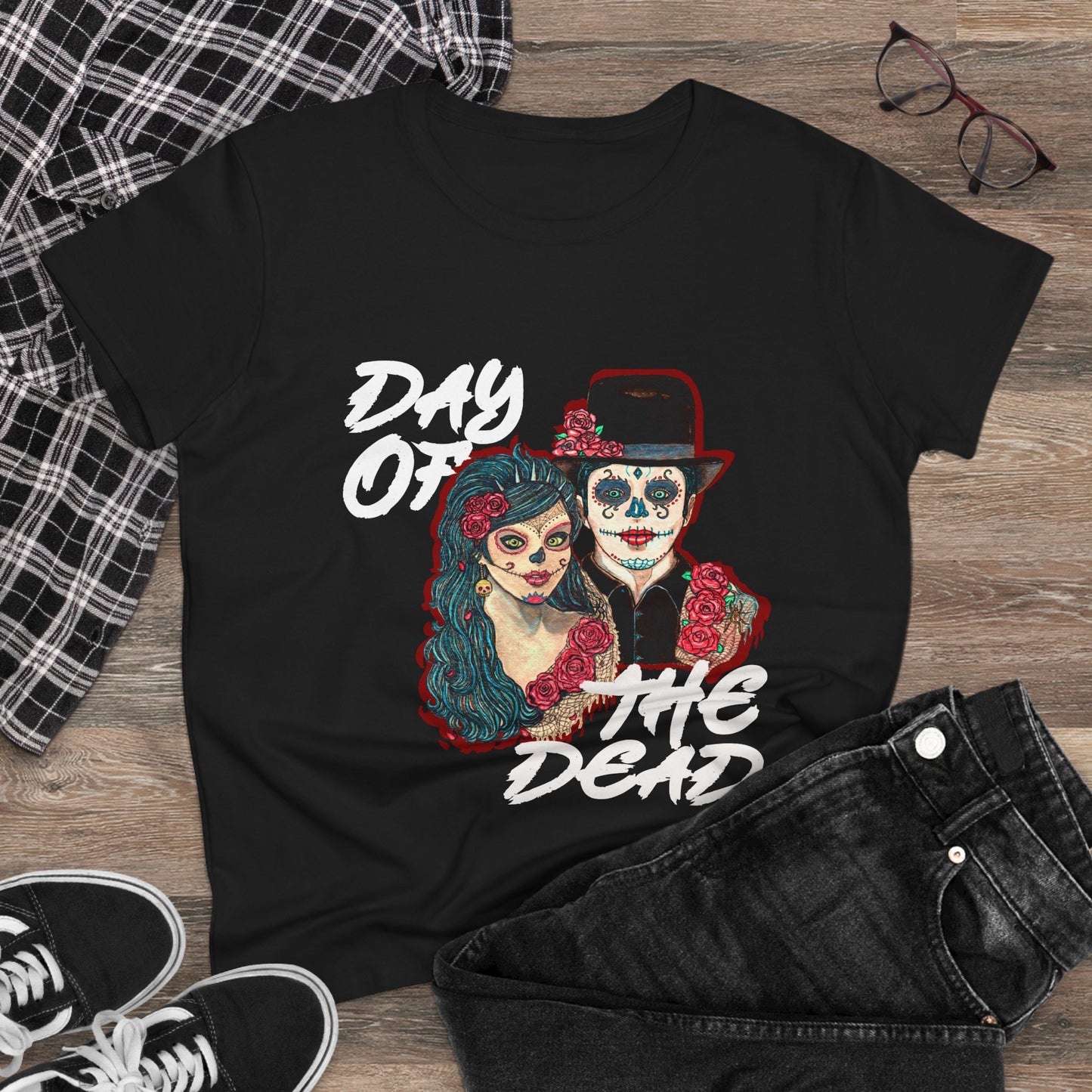 Day of the Dead Women's Midweight Cotton Tee