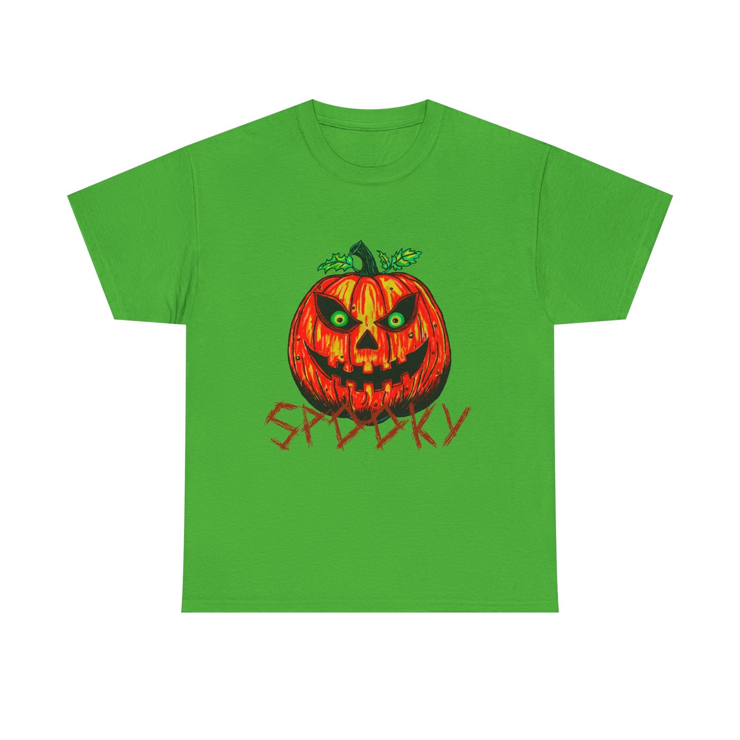 Spooky Jack-o-Lantern Unisex Heavy Cotton Tee