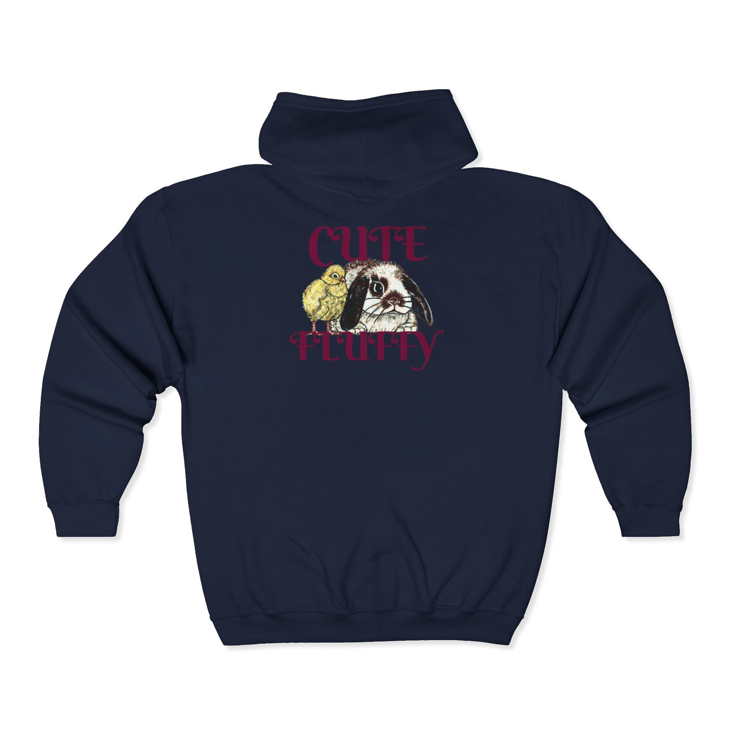 Cute and Fluffy Unisex Heavy Blend™ Full Zip Hooded Sweatshirt