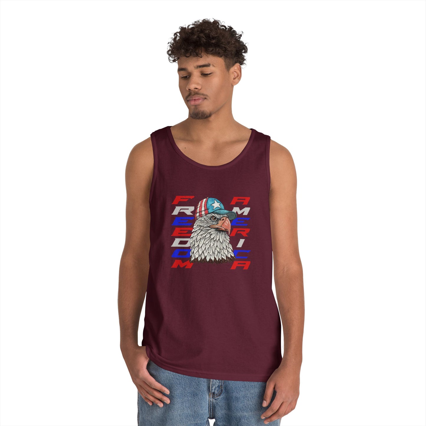 Freedom America Unisex Heavy Cotton Tank Top