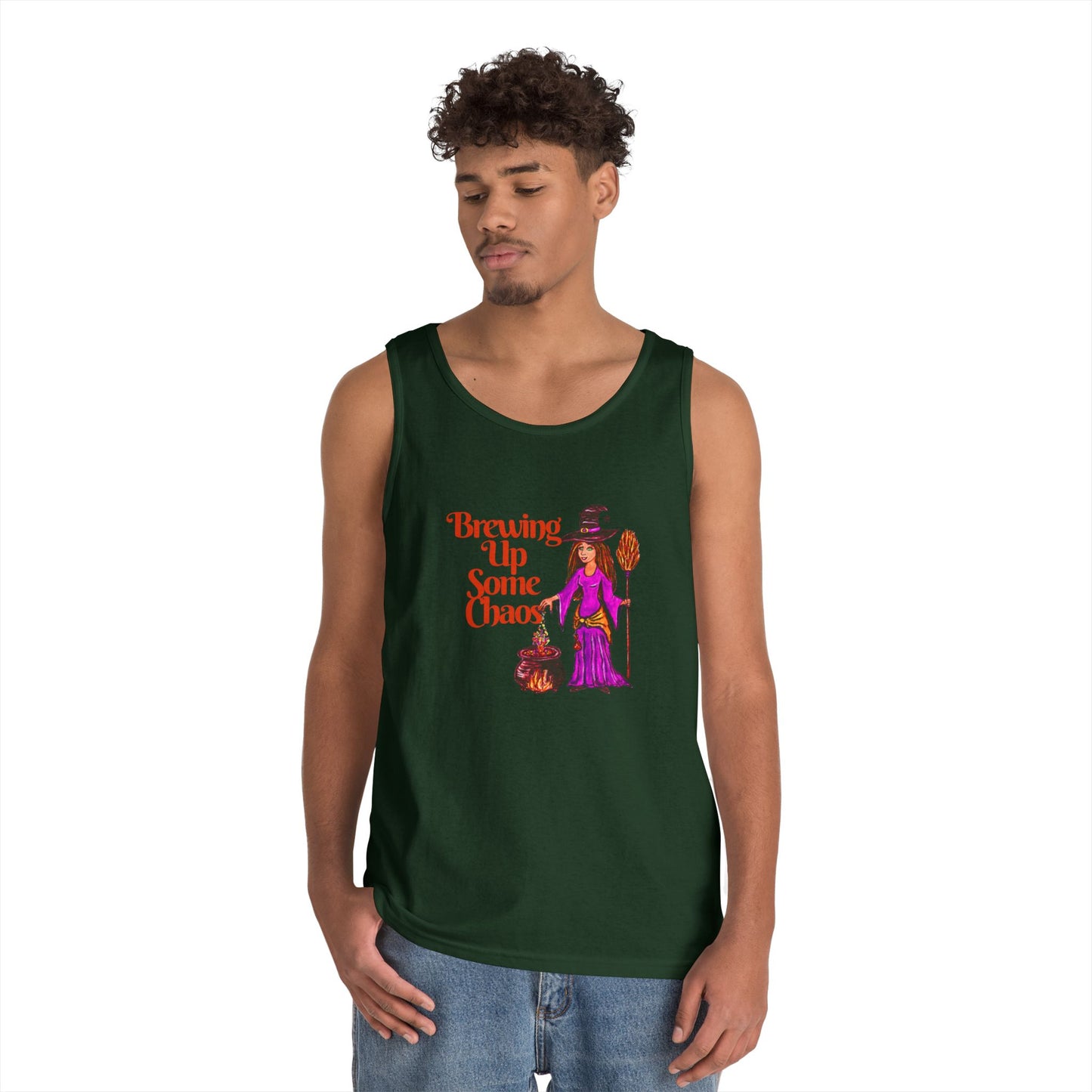 Brewing Up Some Chaos Unisex Heavy Cotton Tank Top