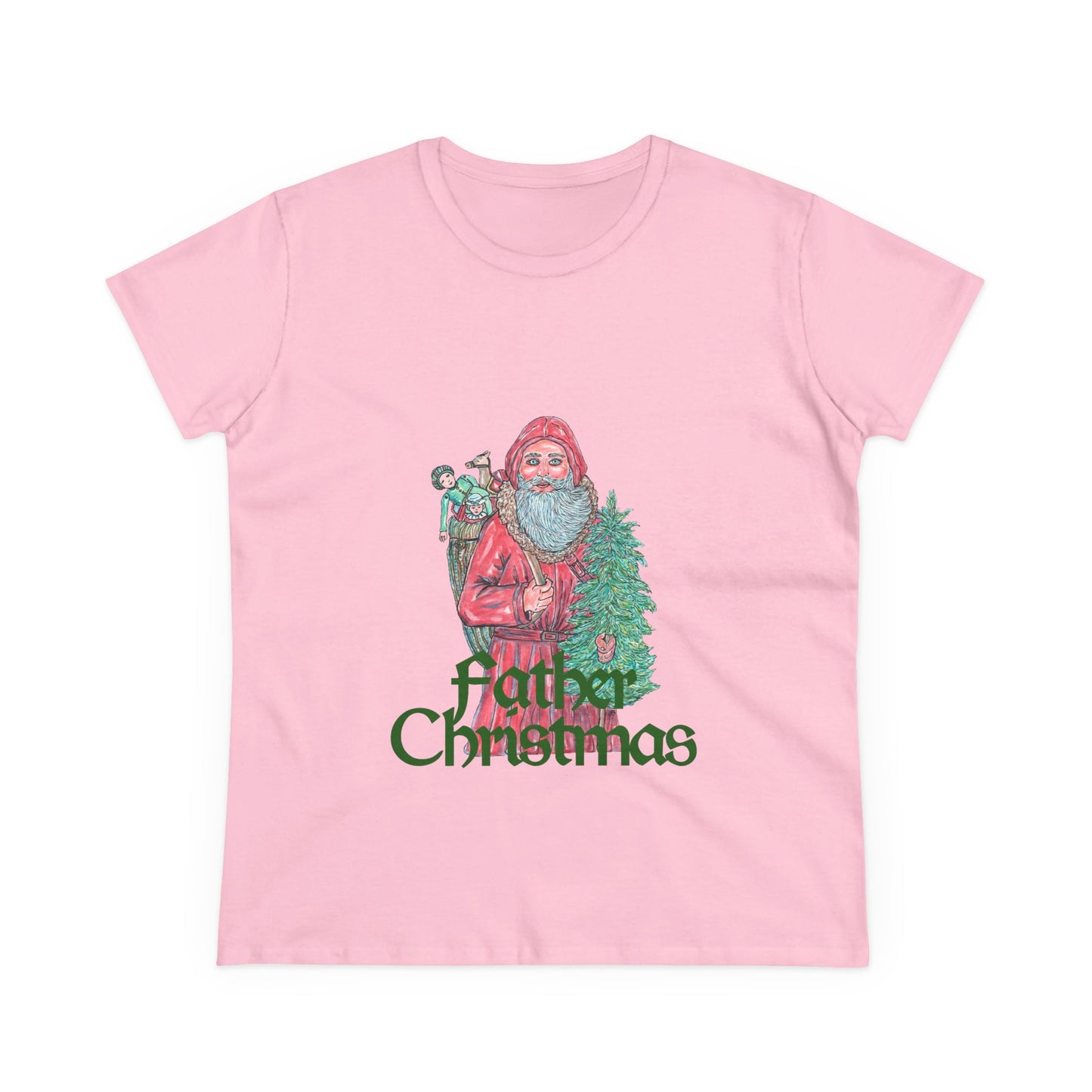 Father Christmas Women's Midweight Cotton Tee