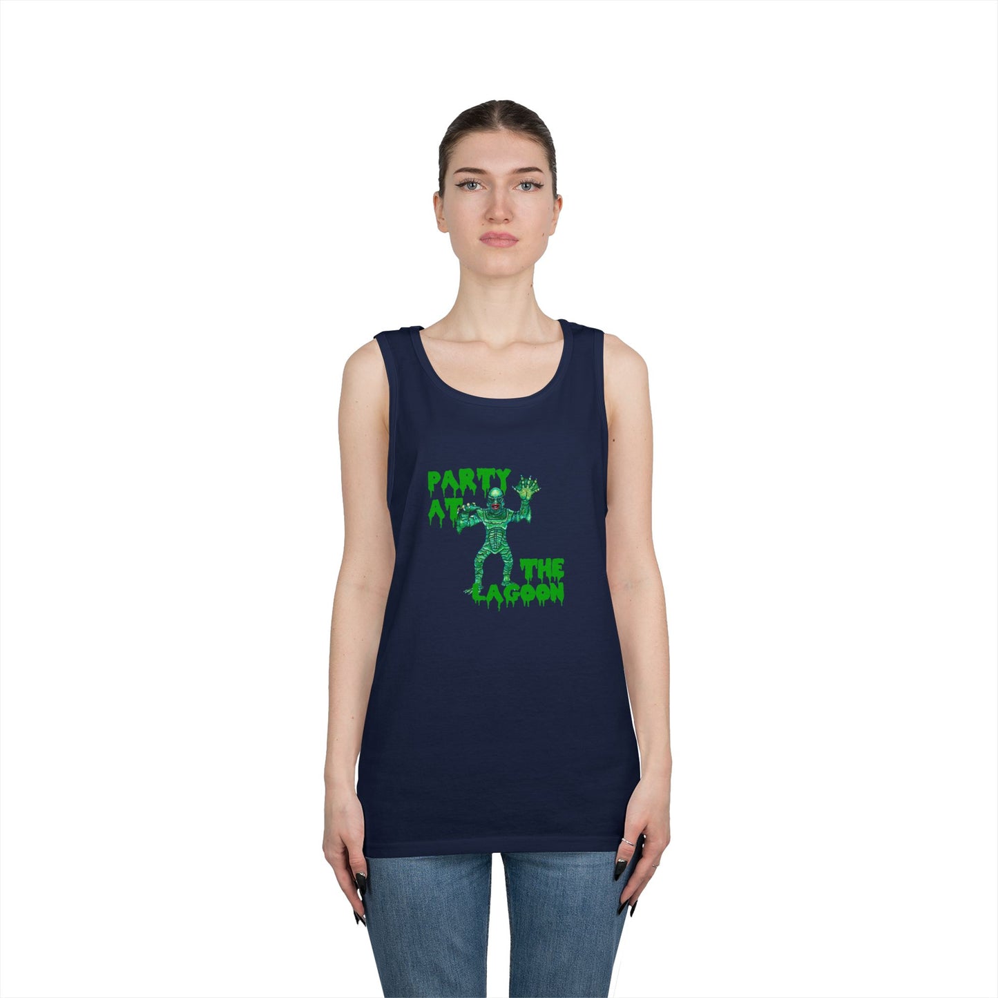 Party at the Lagoon Unisex Heavy Cotton Tank Top