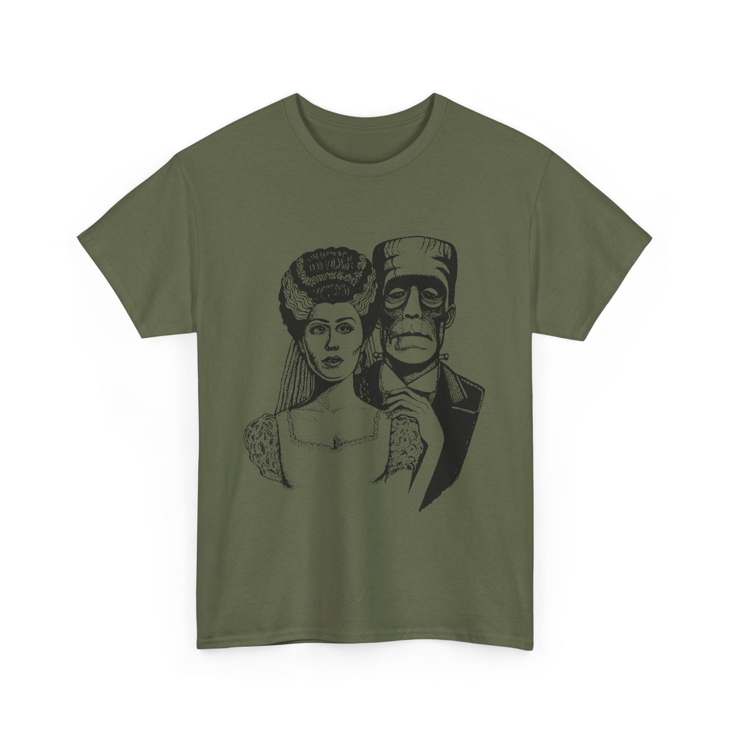 Frankenstein and Bride Unisex Heavy Cotton Tee
