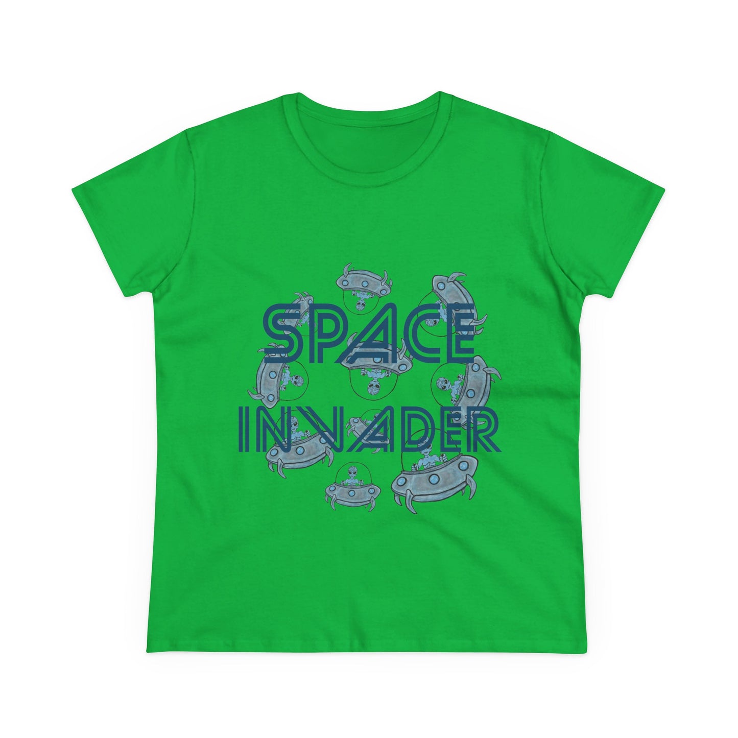 Space Invader Women's Midweight Cotton Tee