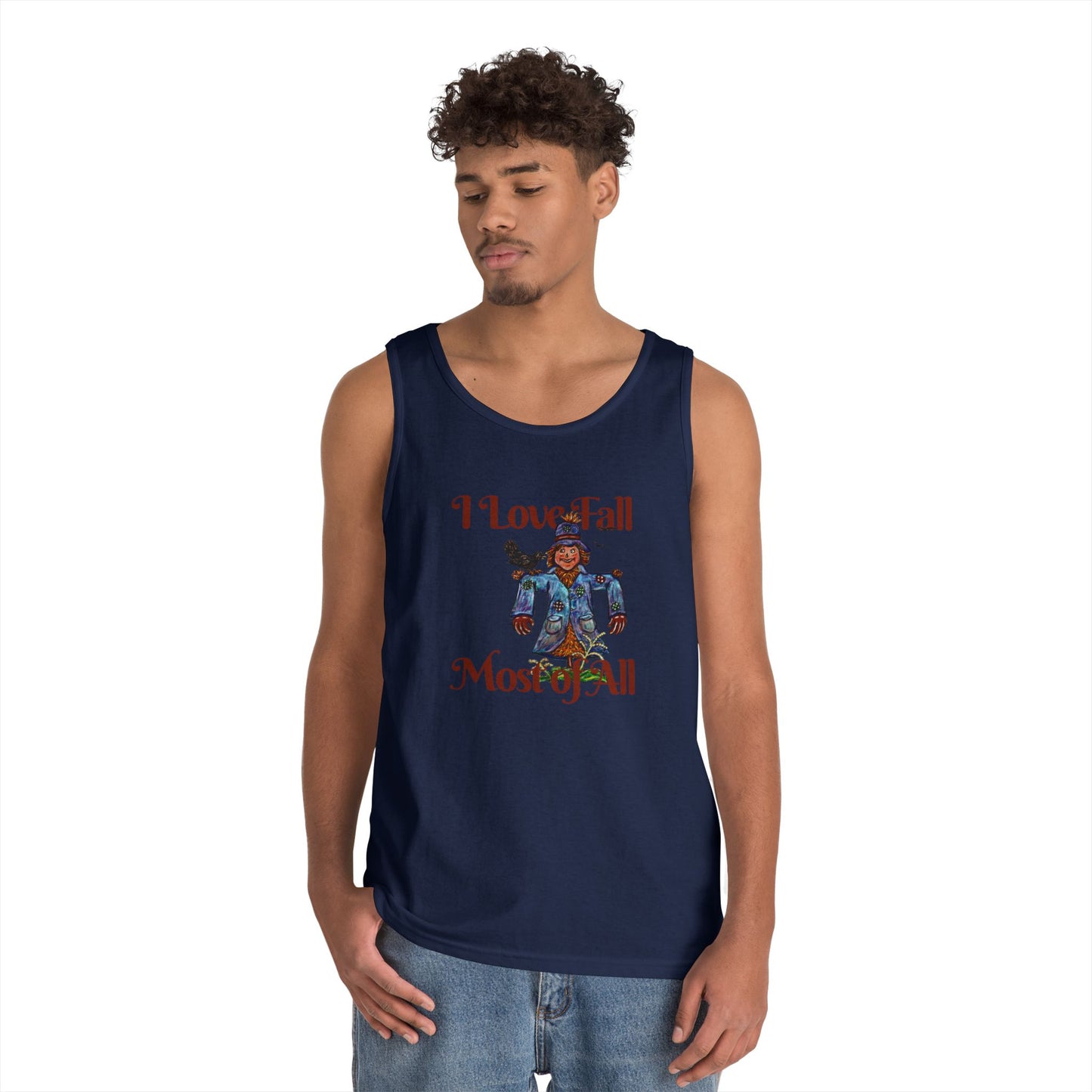 I Love Fall Most of All Unisex Heavy Cotton Tank Top