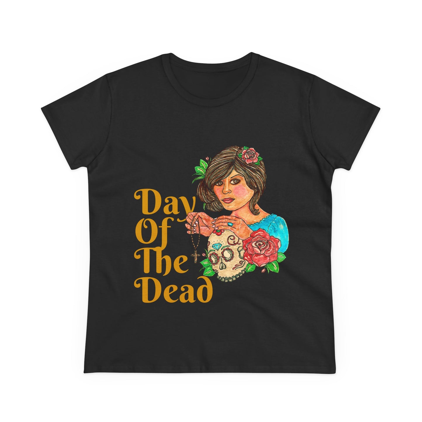 Day of the Dead Women's Midweight Cotton Tee