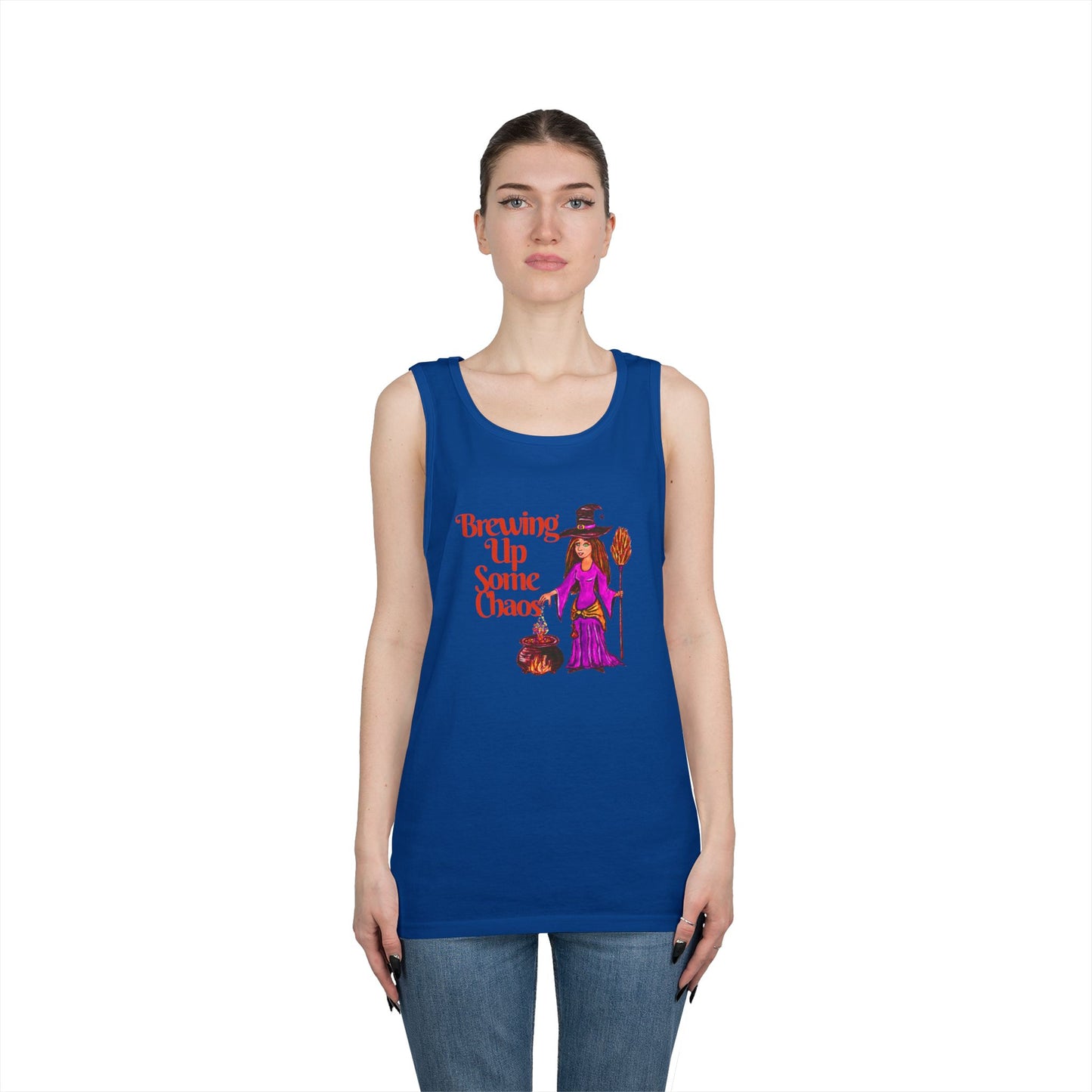 Brewing Up Some Chaos Unisex Heavy Cotton Tank Top