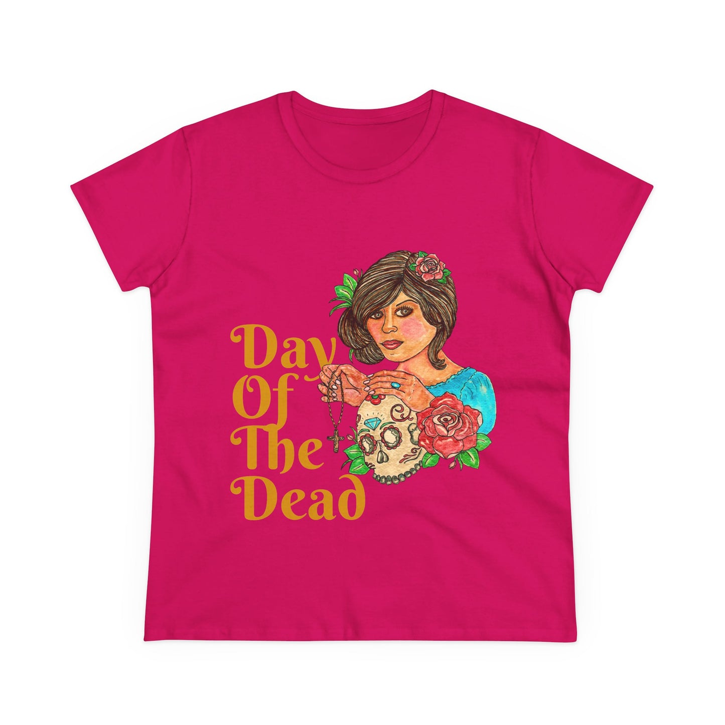 Day of the Dead Women's Midweight Cotton Tee