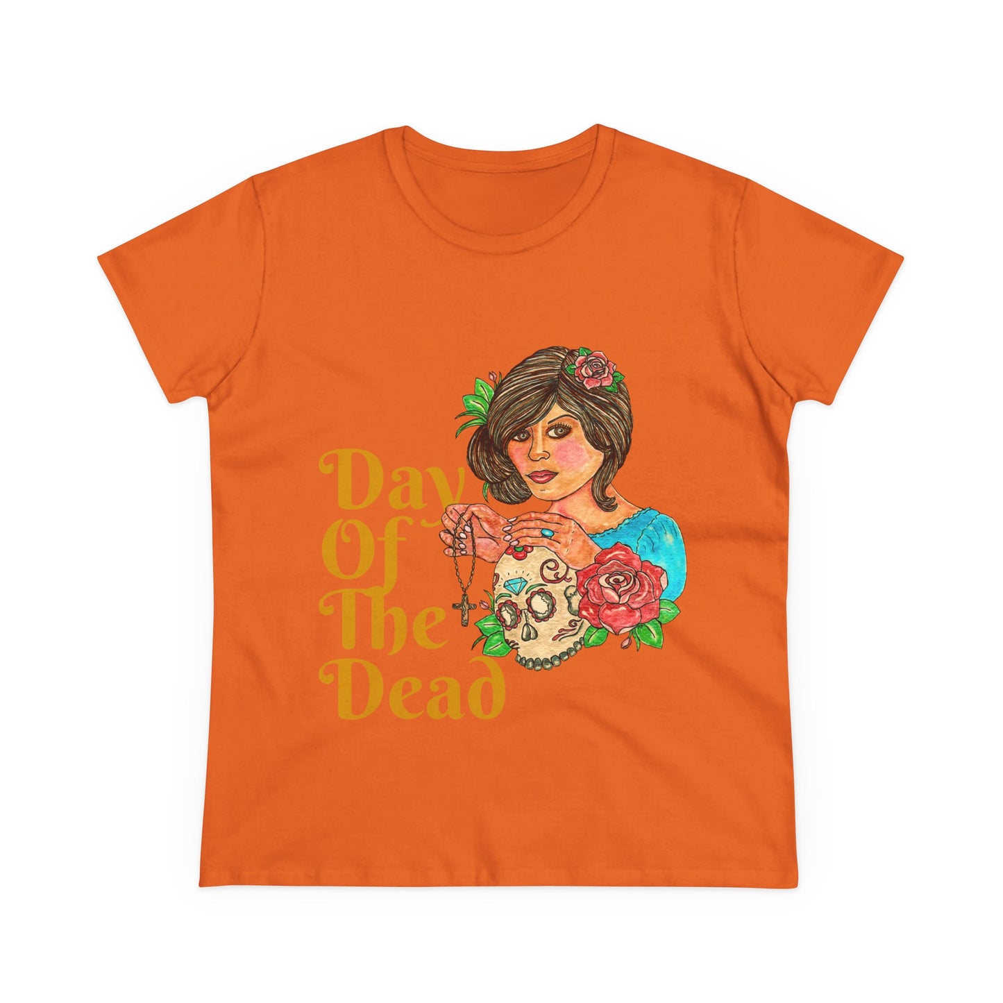 Day of the Dead Women's Midweight Cotton Tee