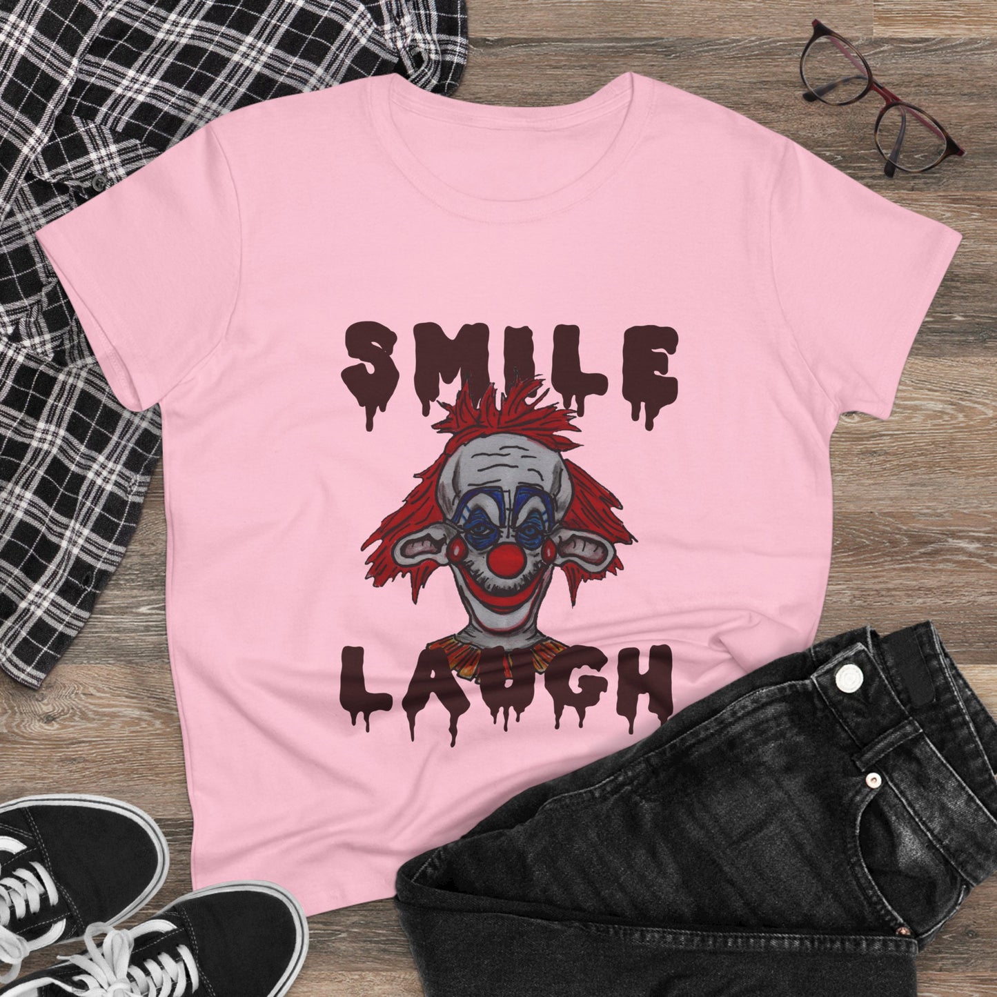 Smile, Laugh Women's Midweight Cotton Tee