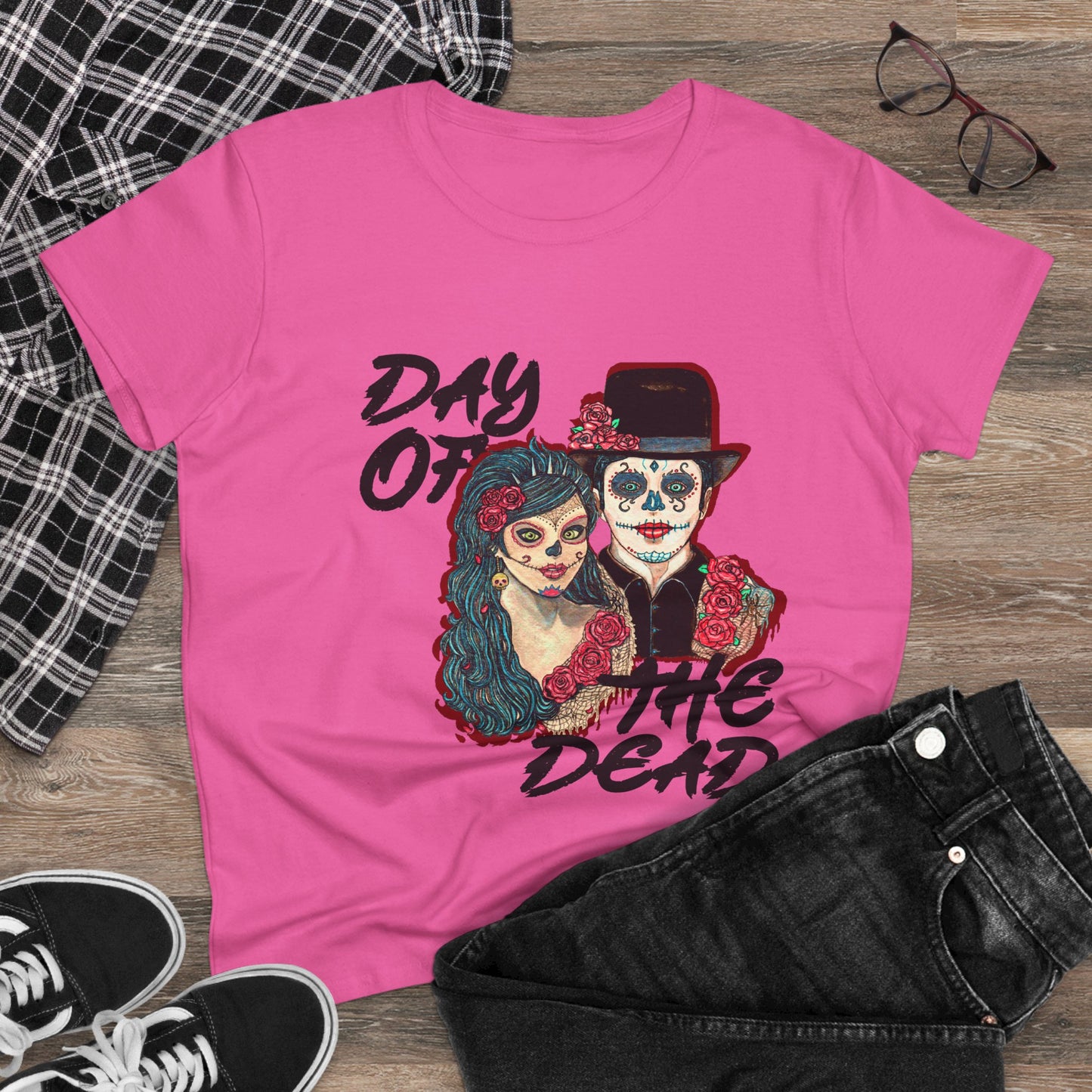 Day of the Dead Women's Midweight Cotton Tee
