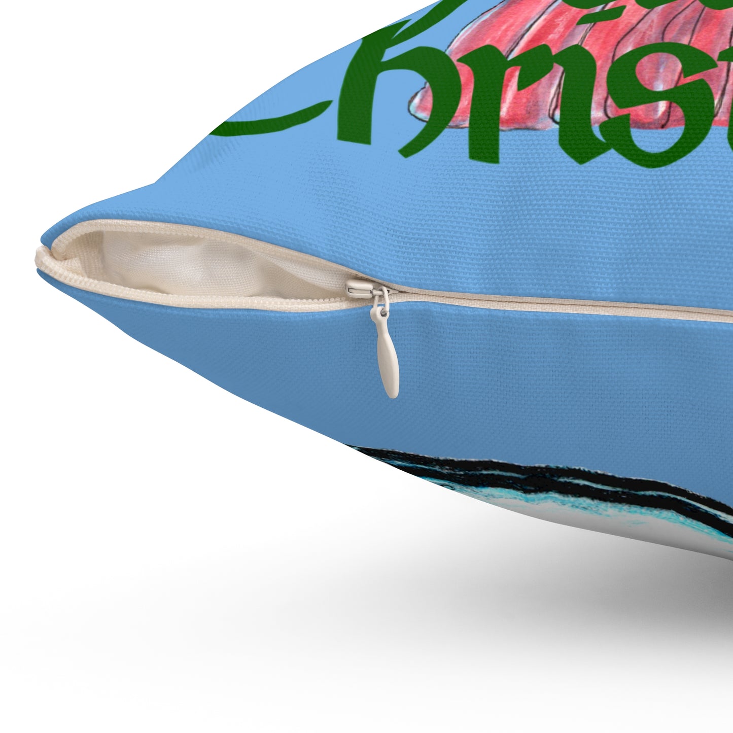 Christmas Spun Polyester Square Pillow