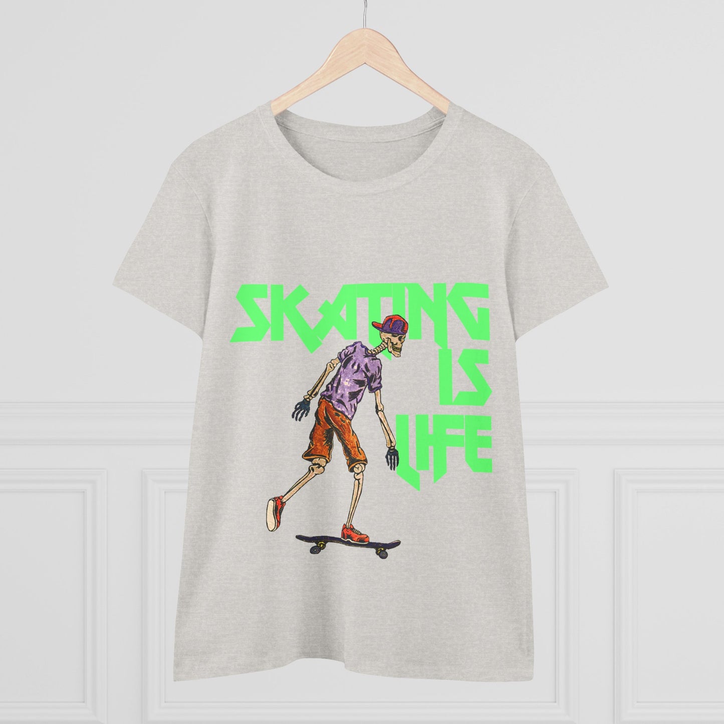 Skating is Life Women's Midweight Cotton Tee