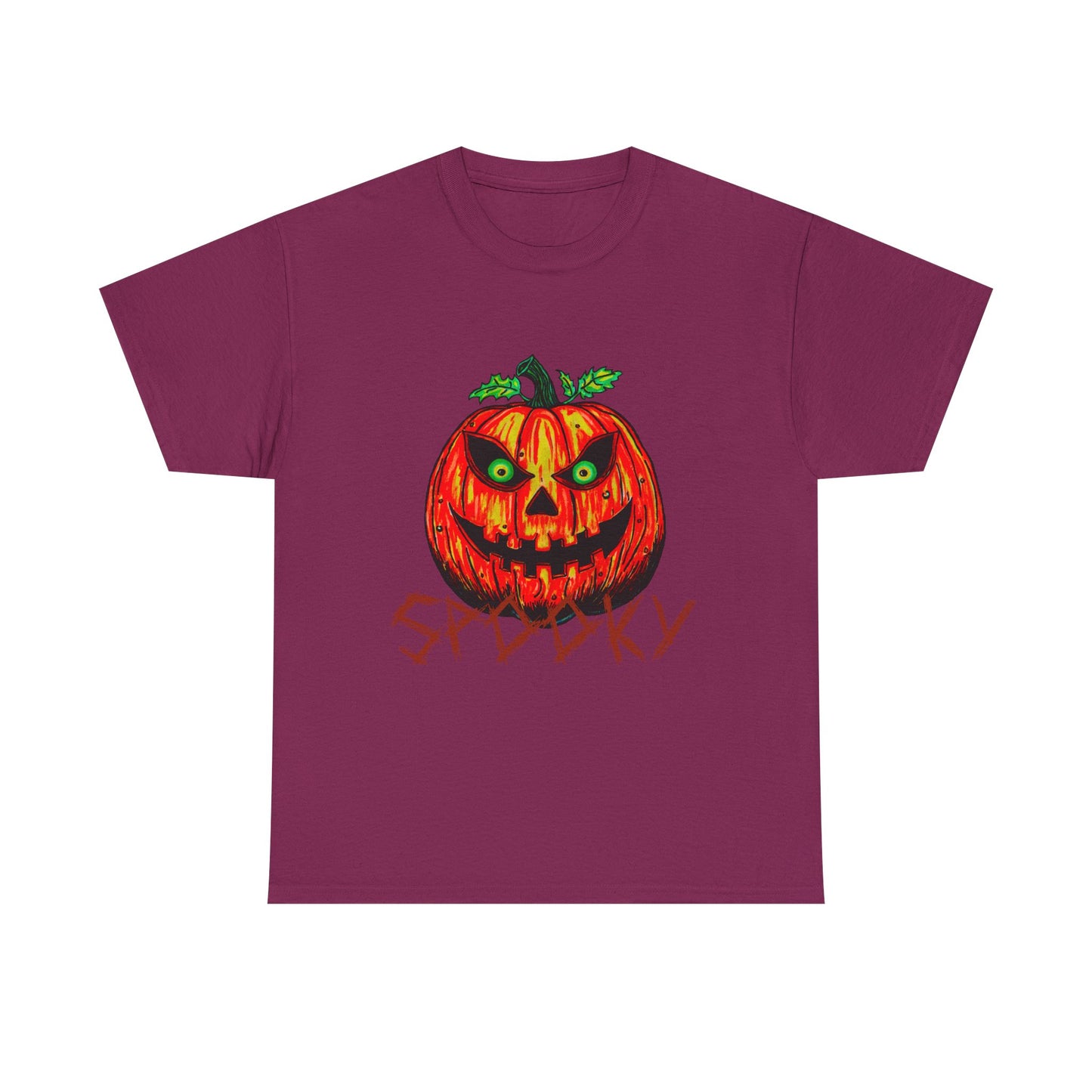 Spooky Jack-o-Lantern Unisex Heavy Cotton Tee