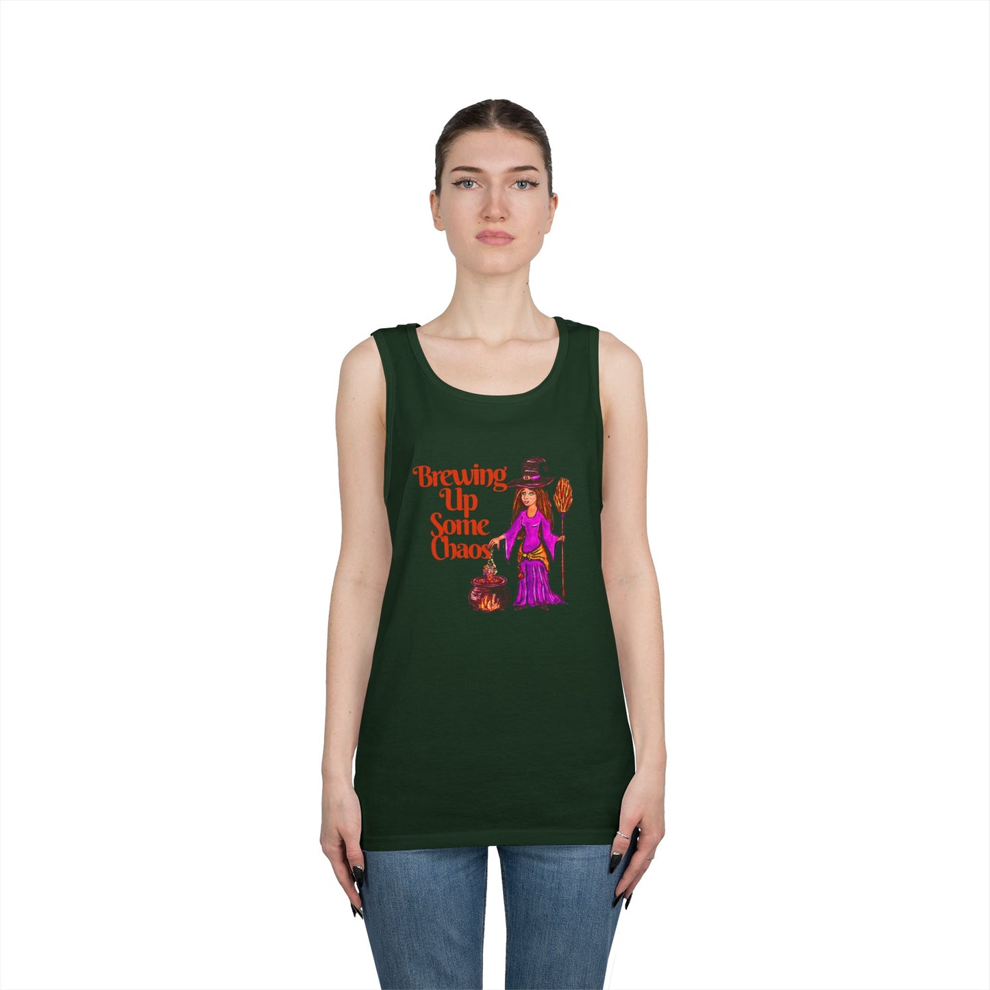 Brewing Up Some Chaos Unisex Heavy Cotton Tank Top