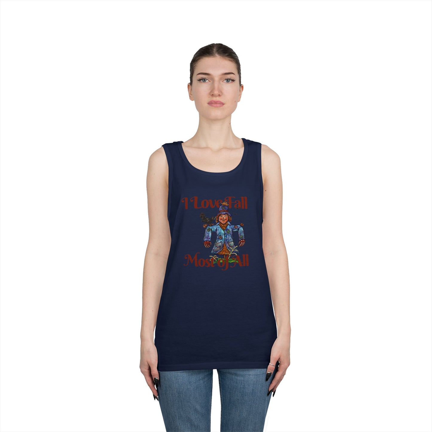 I Love Fall Most of All Unisex Heavy Cotton Tank Top