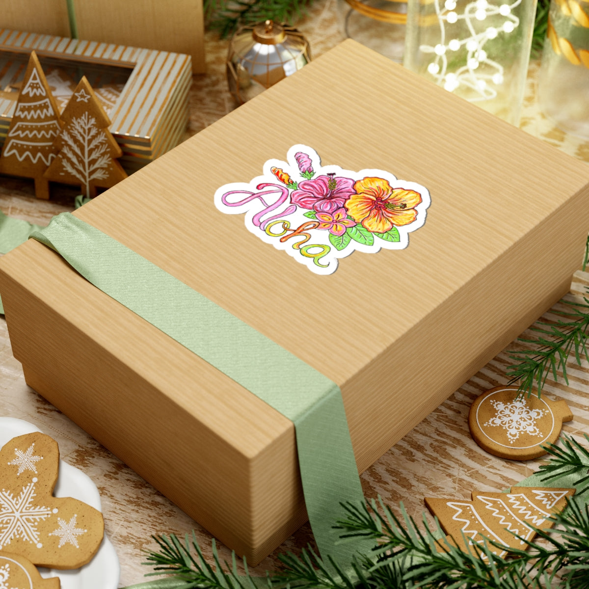 Aloha Flowers Kiss-Cut Stickers